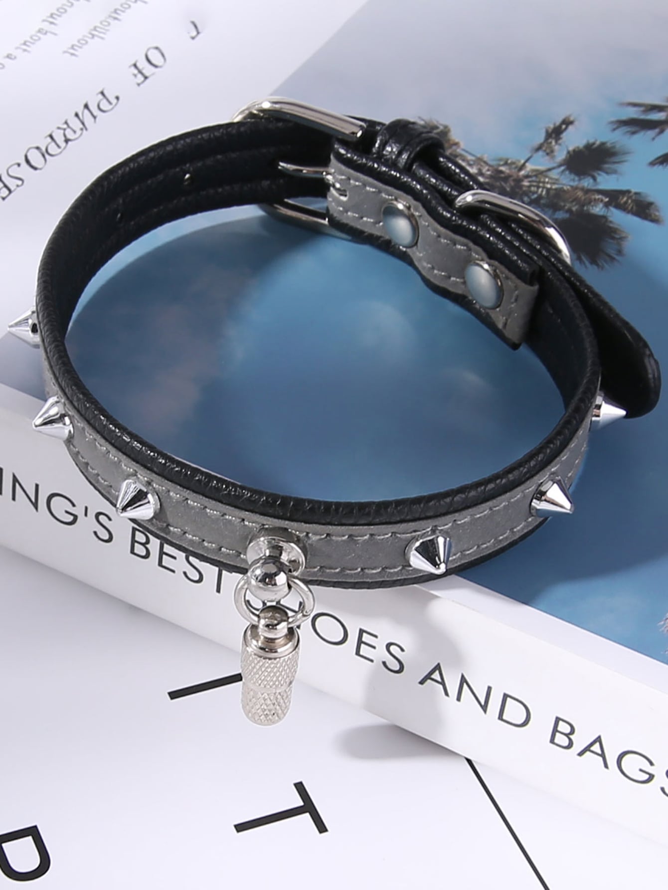 1pc Cat Spiked Decor Collar