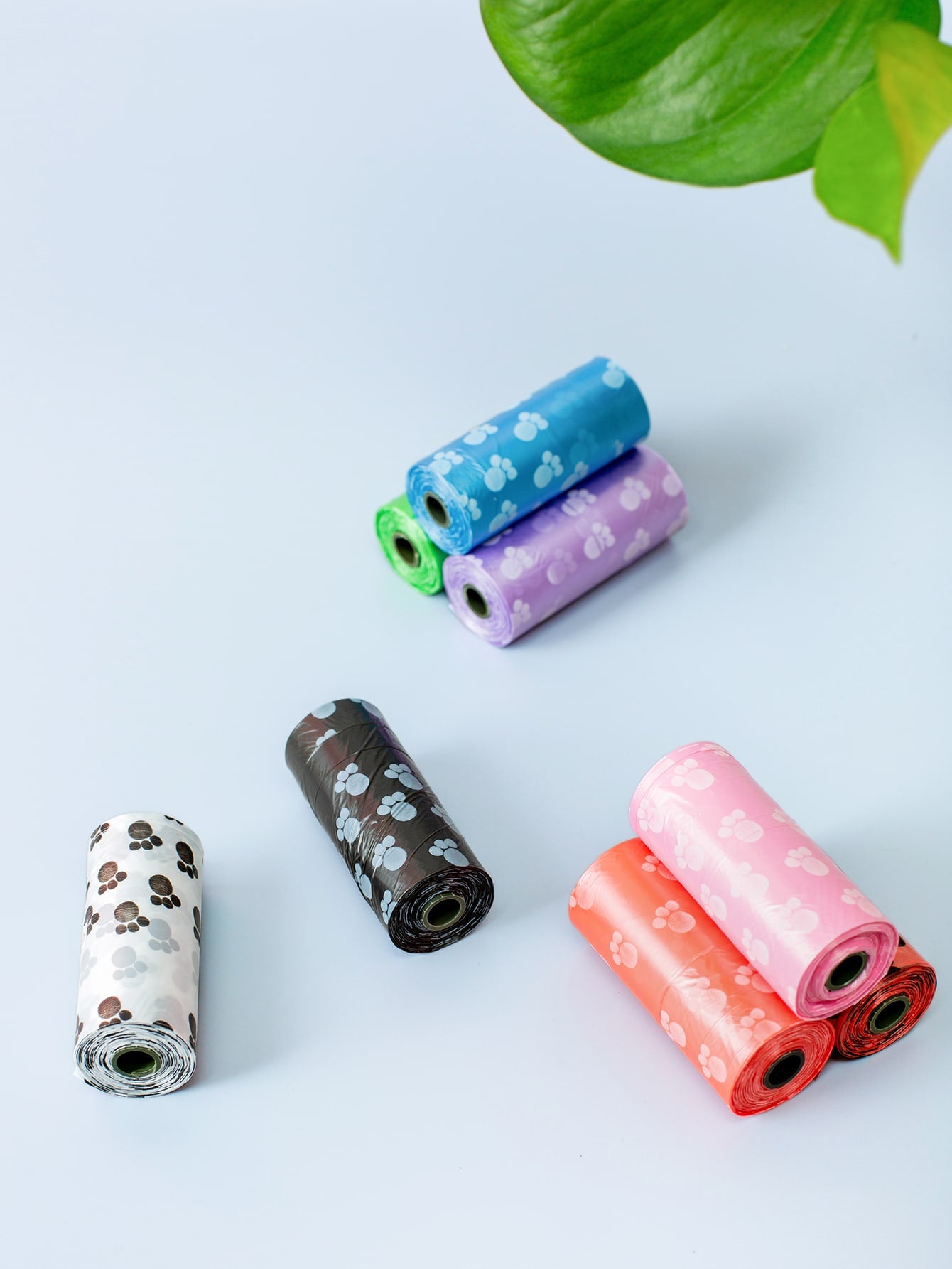8rolls Cartoon Graphic Poop Bag For Outdoor Walking