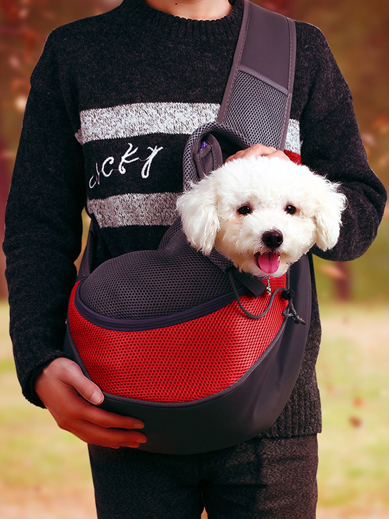 Two Tone Dog Sling Bag