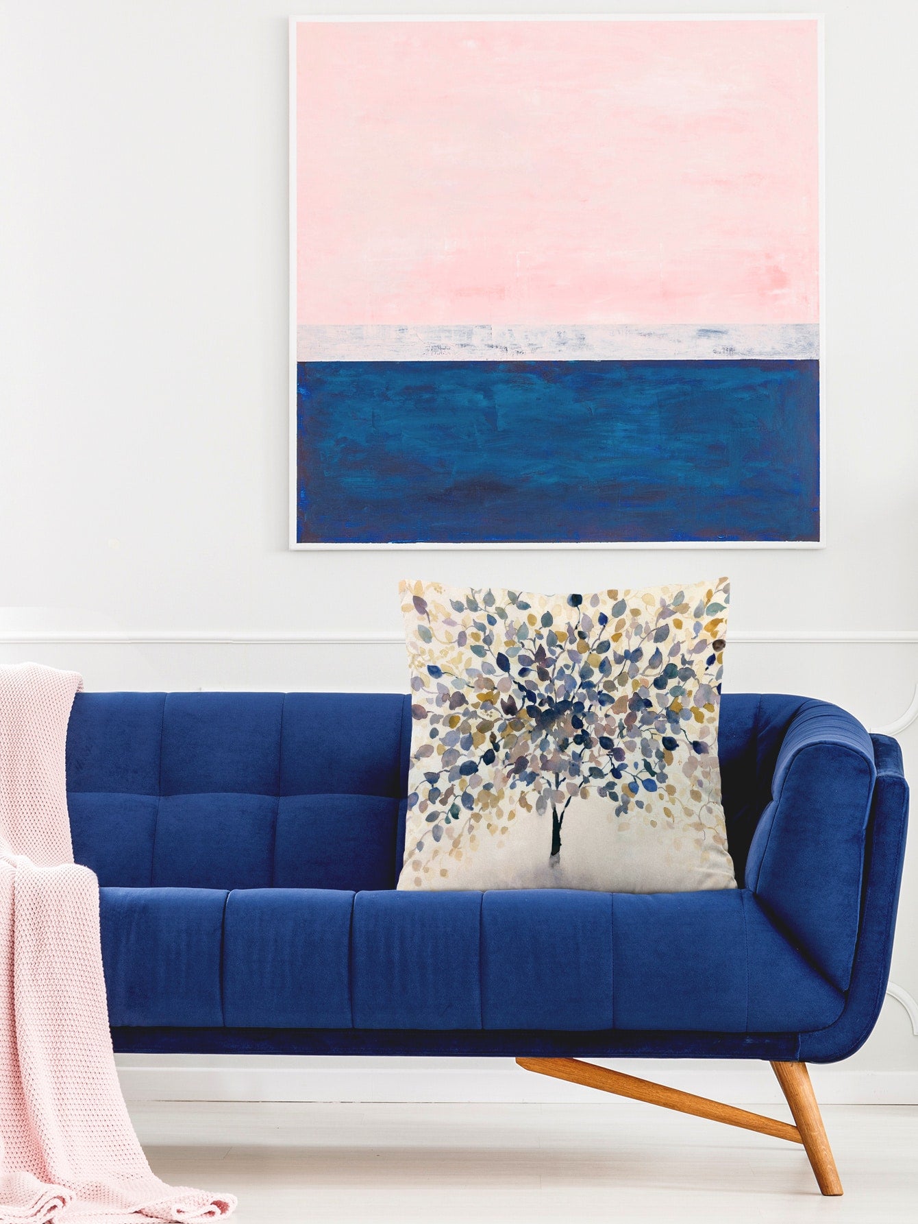 Tree Print Cushion Cover Without Filler