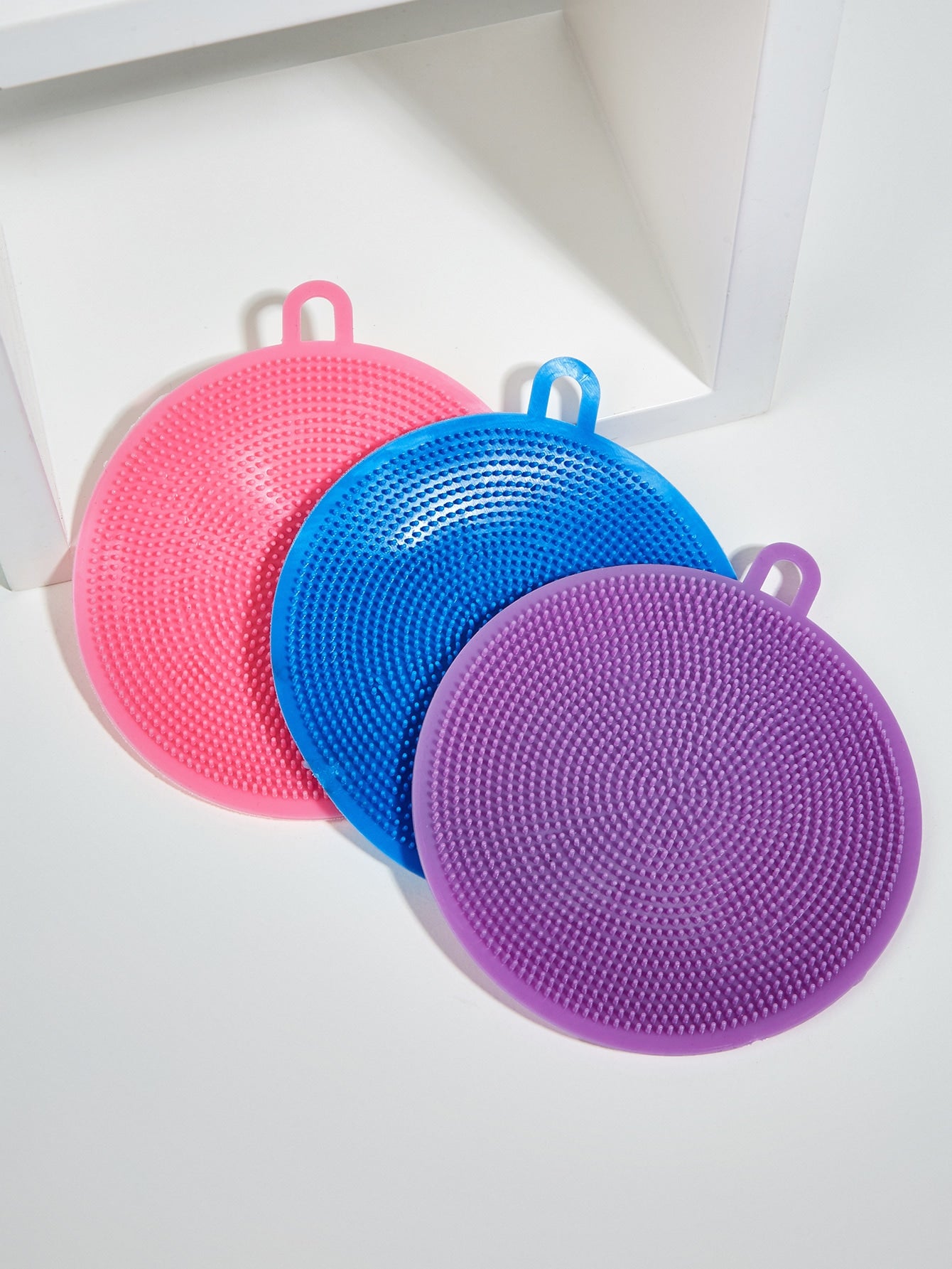 1pc Random Color Silicone Round Cat Claw Cleaning Brush