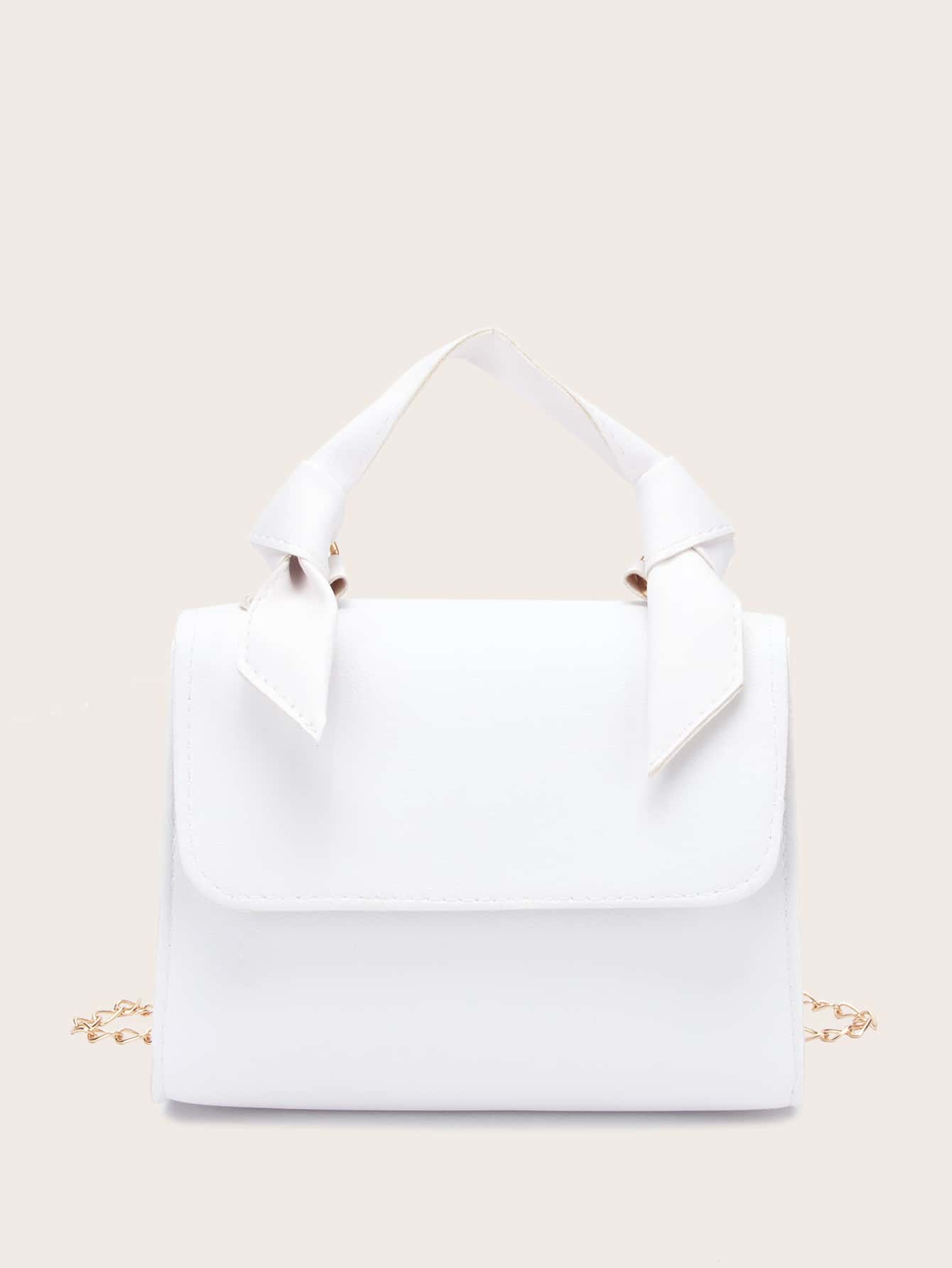 Plain Flap Chain Satchel Bag
