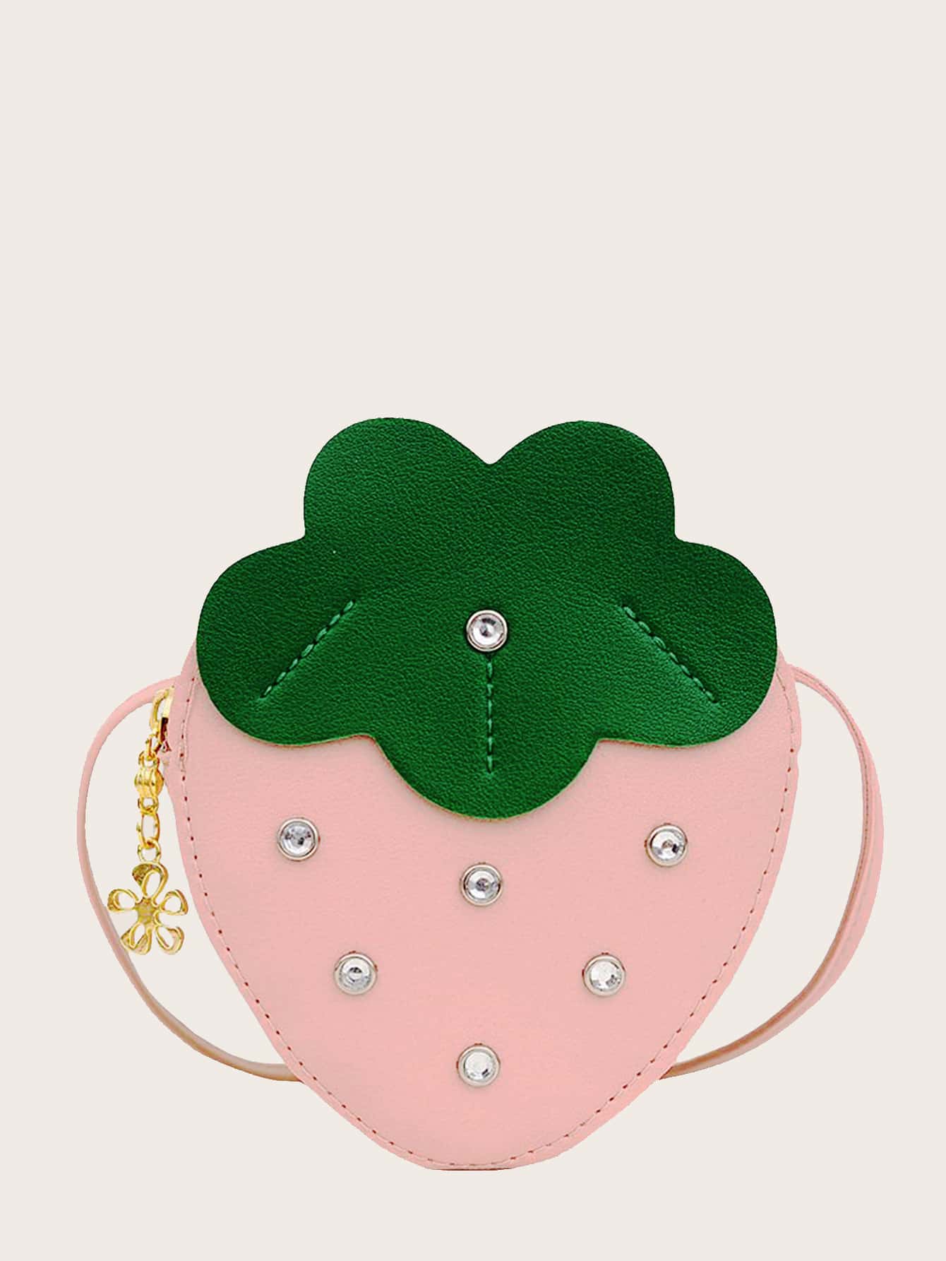 Girls Rhinestone Decor Crossbody Bag