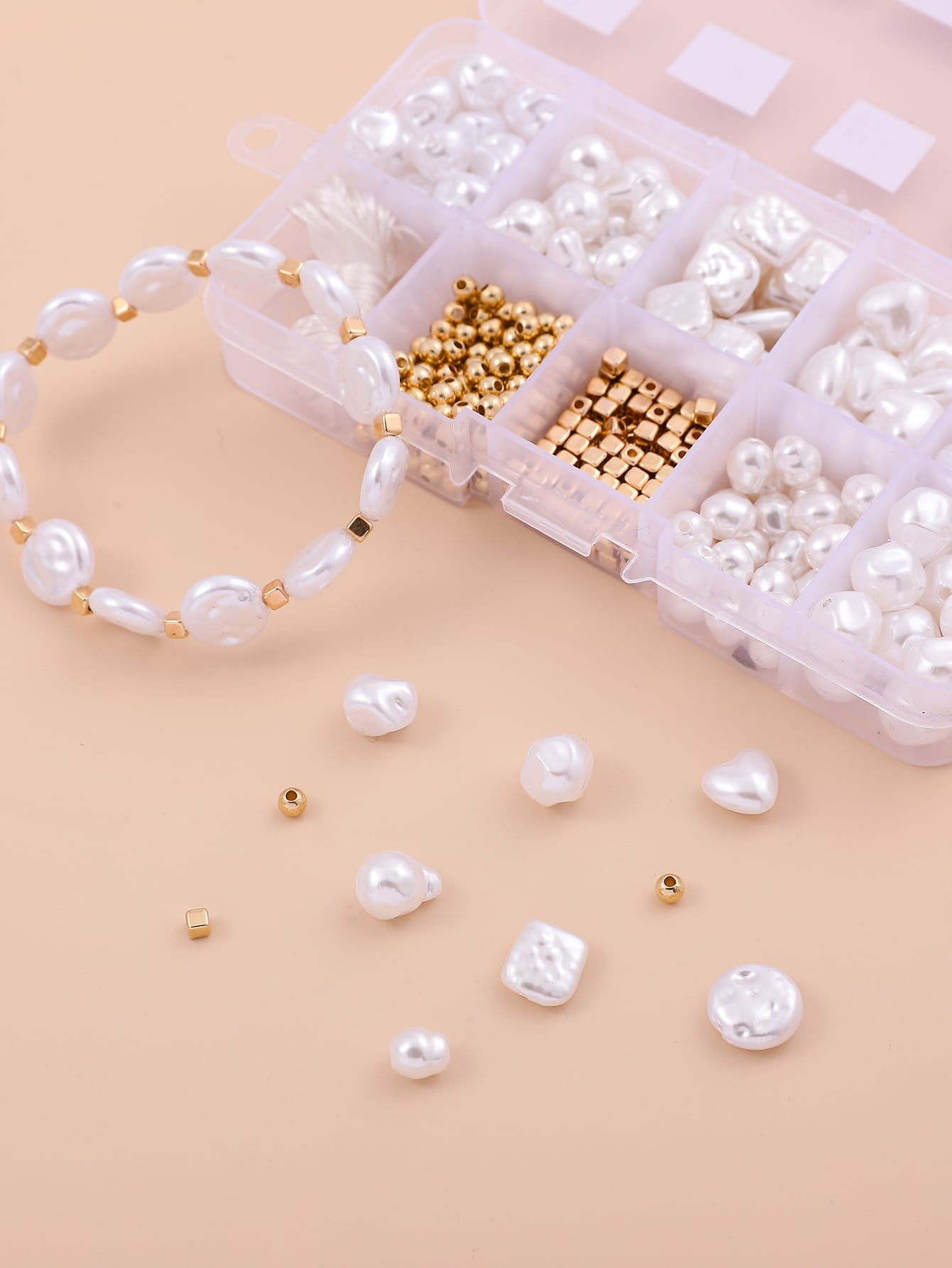 DIY Faux Pearl Beaded Bracelet Set