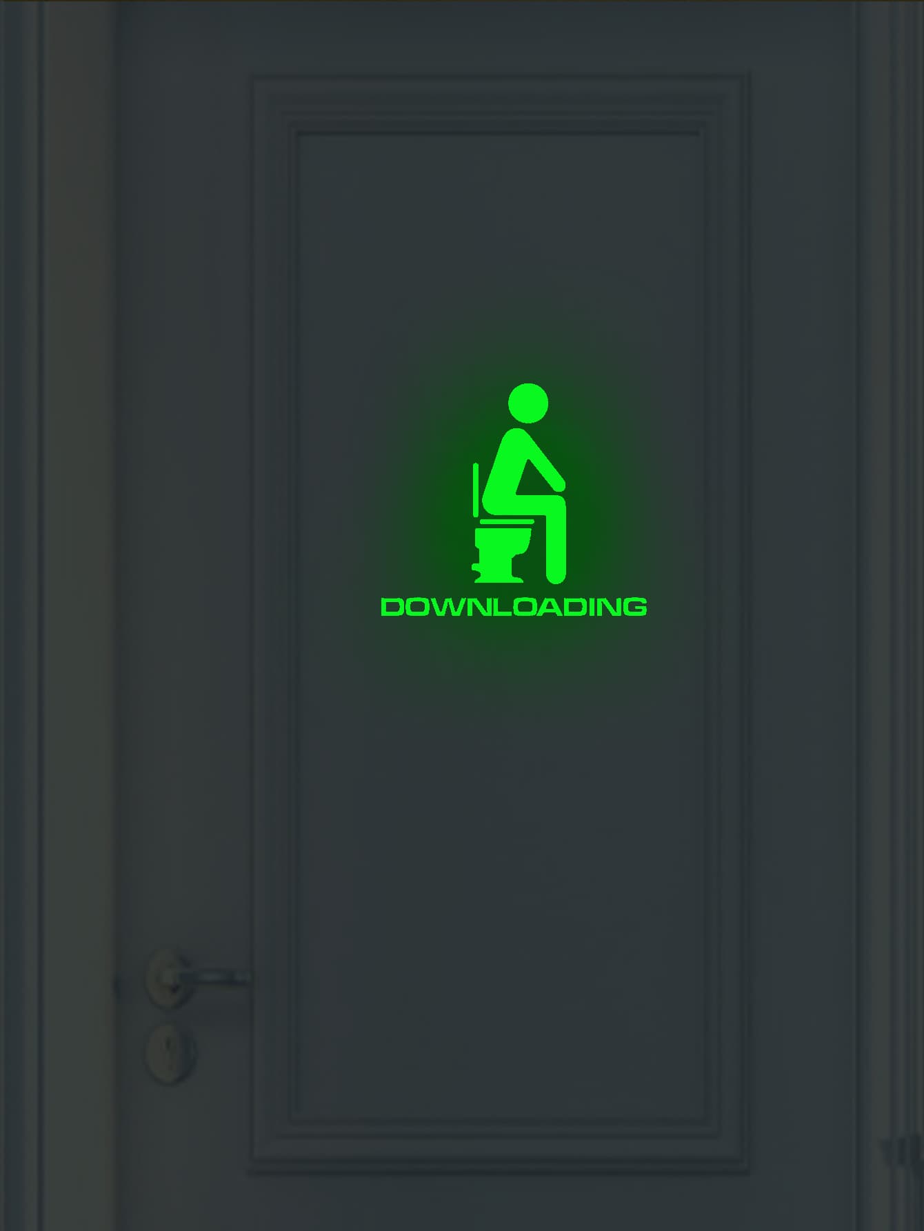 Close Stool Print Glow Sticker
