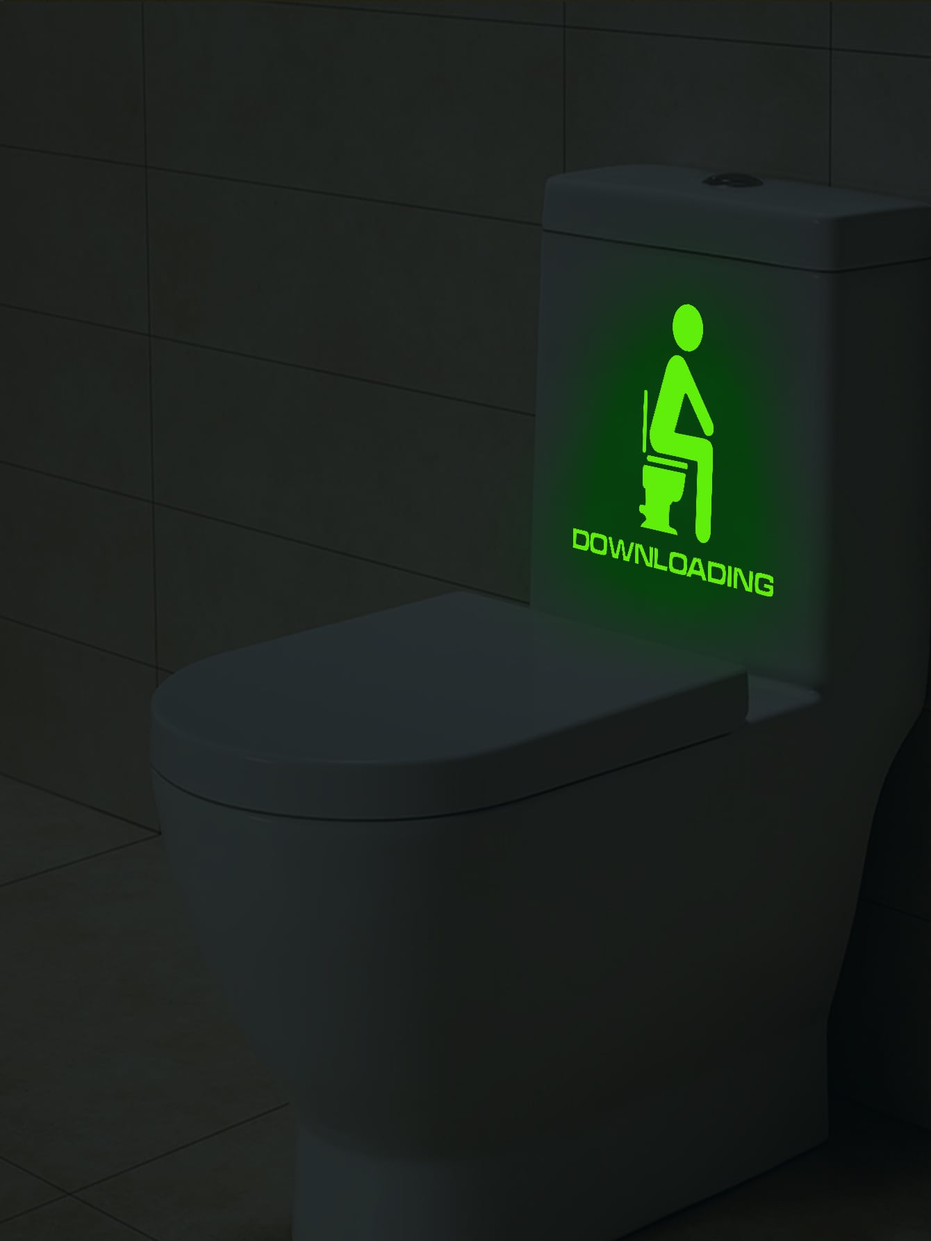 Close Stool Print Glow Sticker