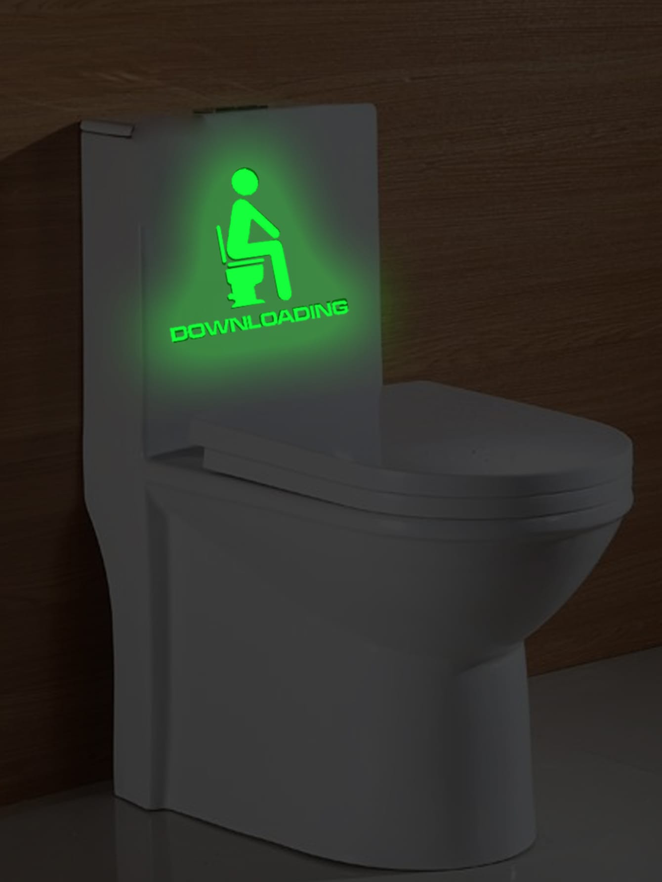 Close Stool Print Glow Sticker