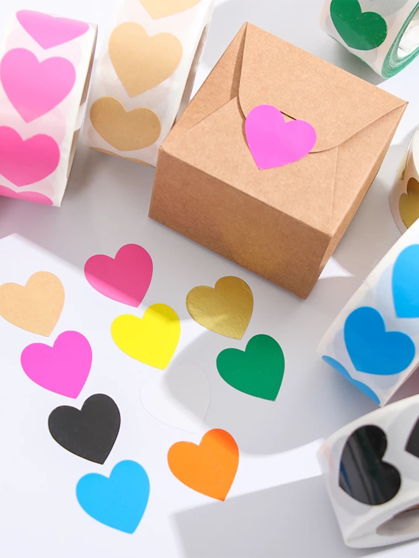 500pcs Heart Pattern Gift Sticker