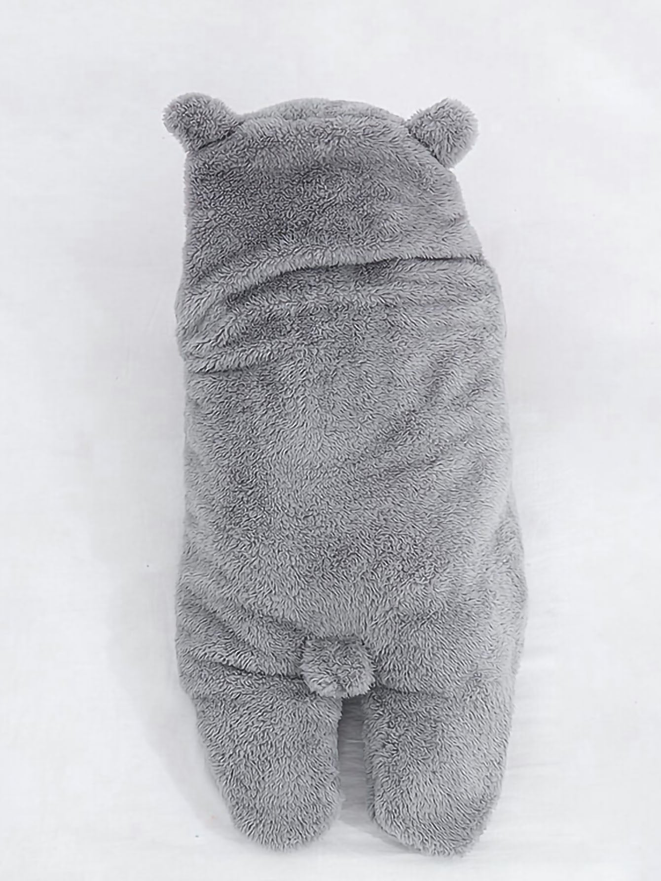 Baby Unisex 3D Ear Hooded Flannel Swaddling Blanket