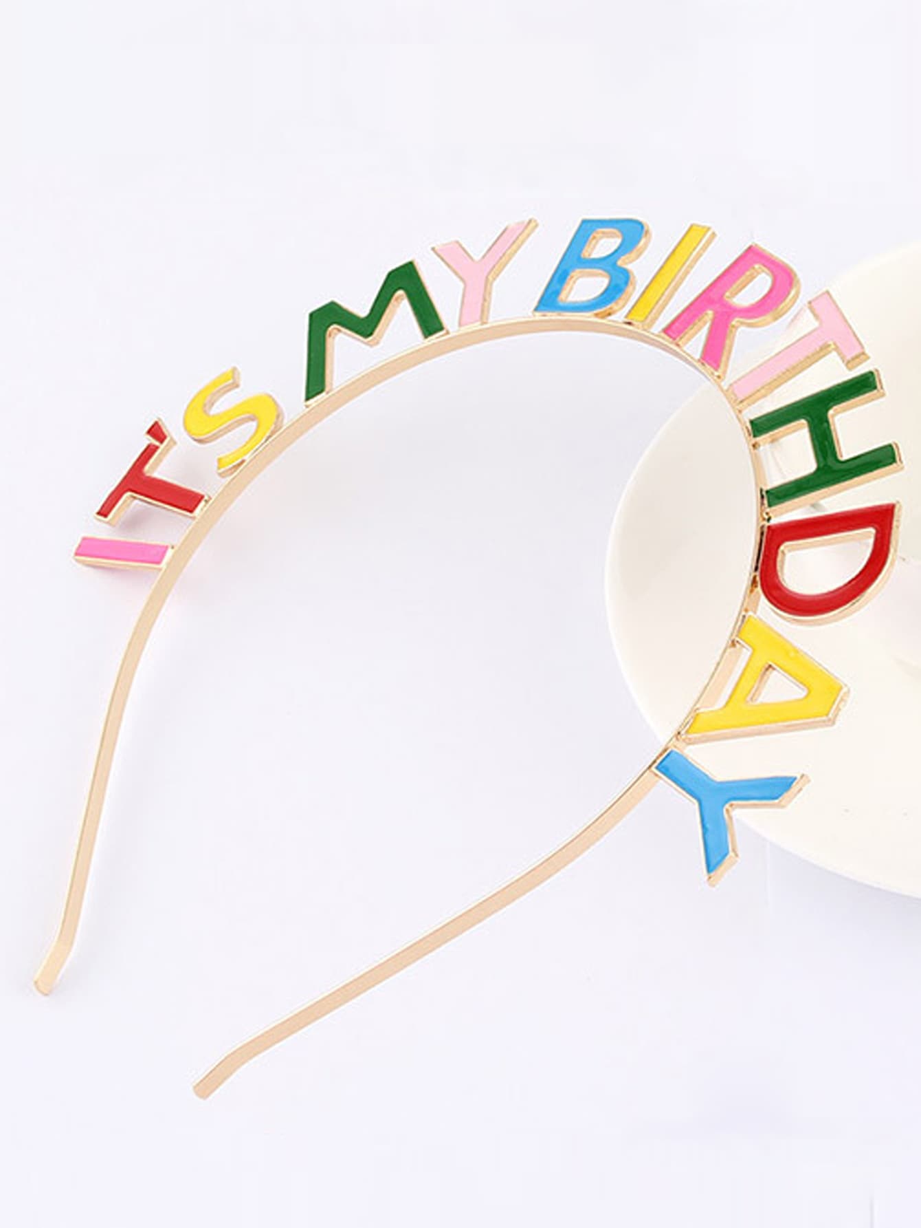 Toddler Girls Birthday Letter Decor Headband