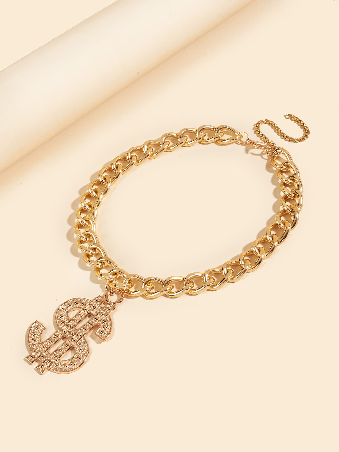 Dollar Pendant Pet Necklace