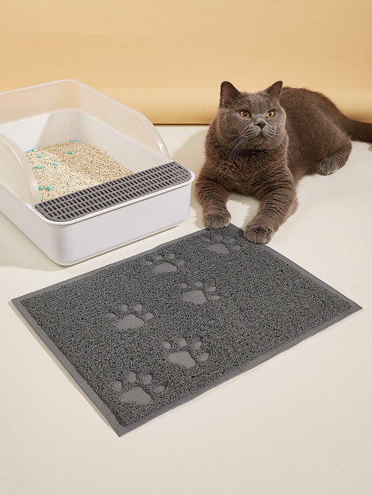 Paw Pattern Cat Litter Mat