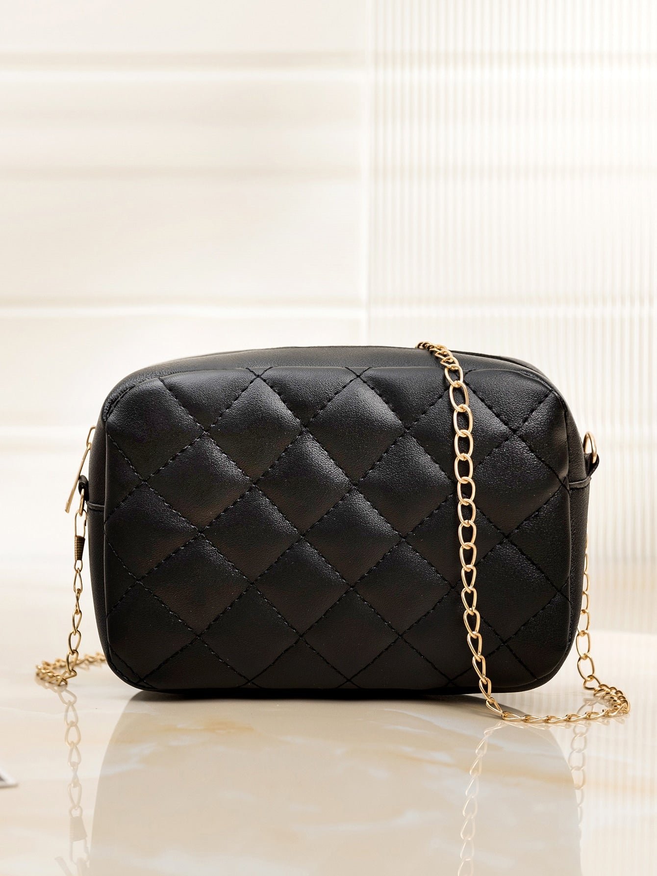 Minimalist Quilted Square Bag