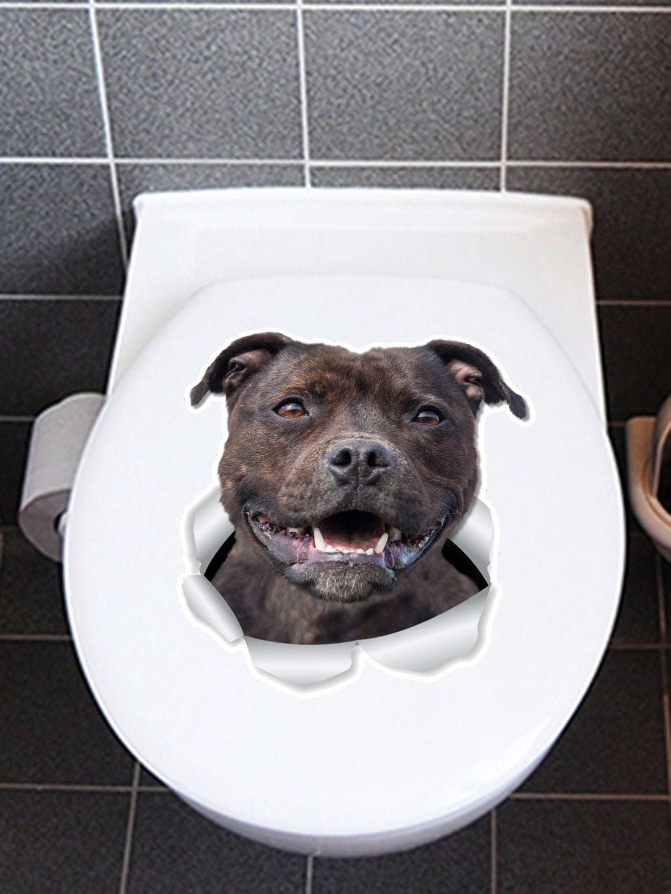 Dog Print Closestool Sticker