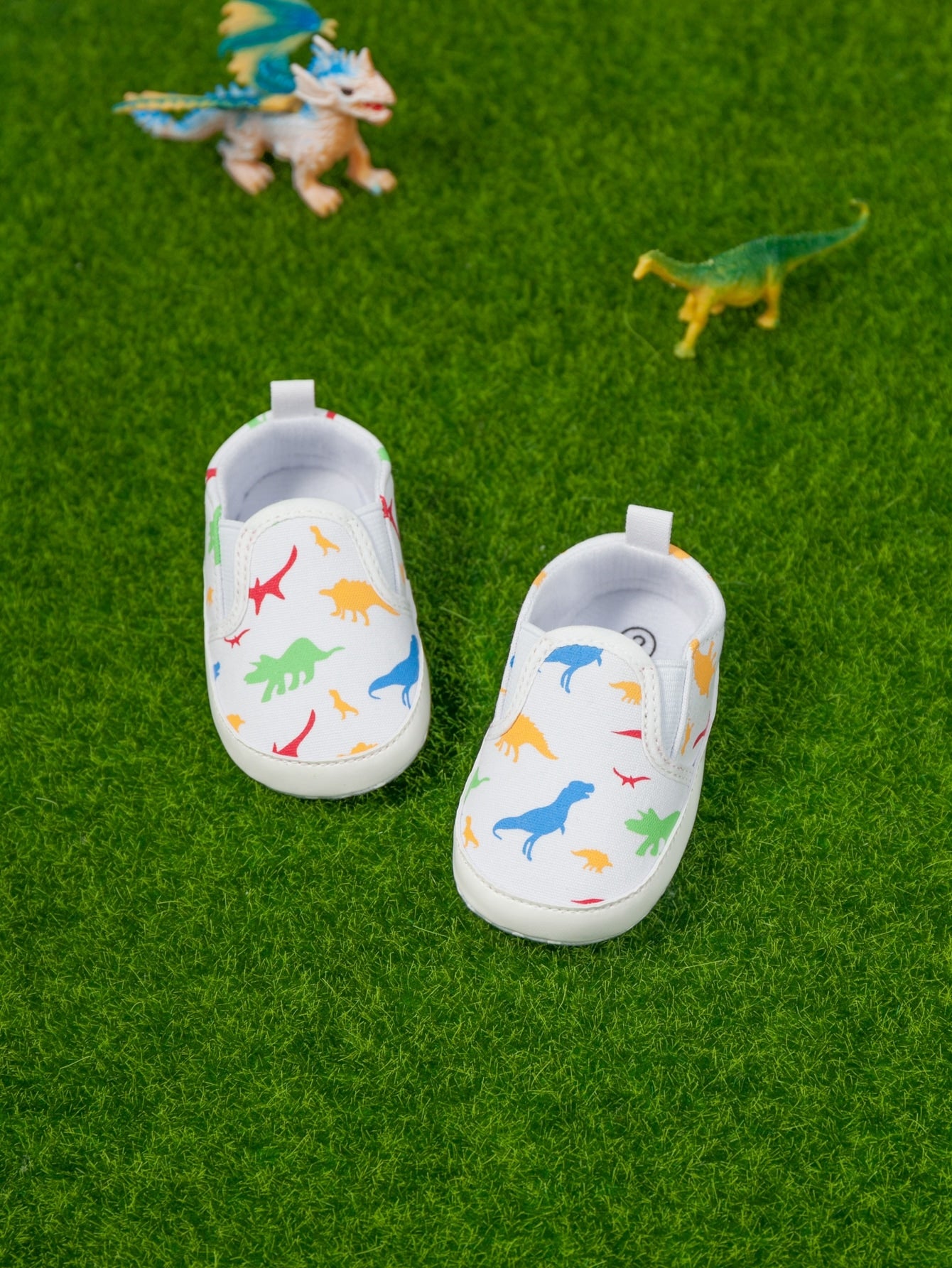 Baby Dinosaur Graphic Slip On Sneakers