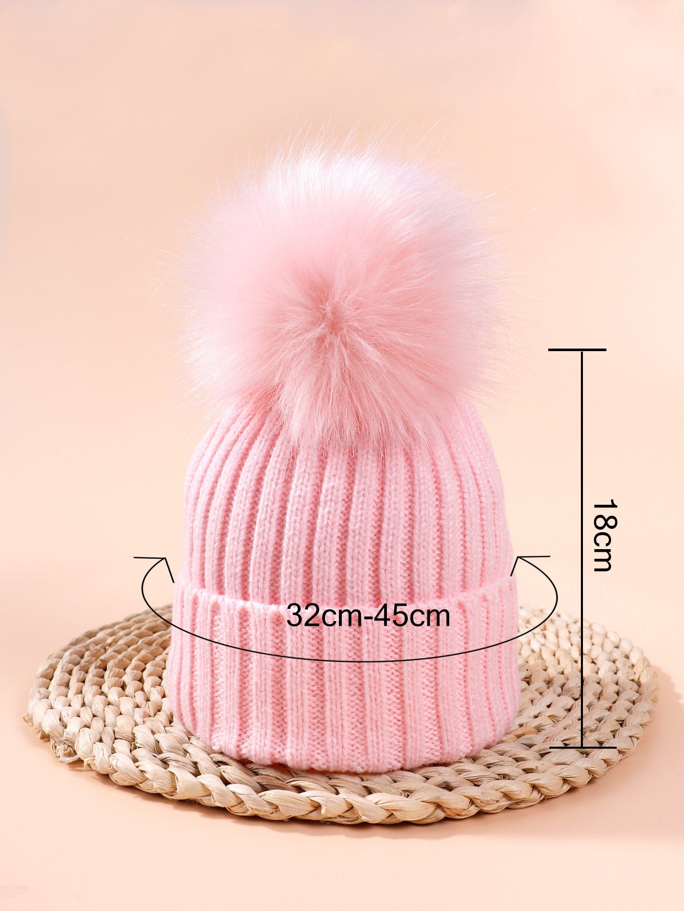 Toddler Girls Pom Pom Knit Hat