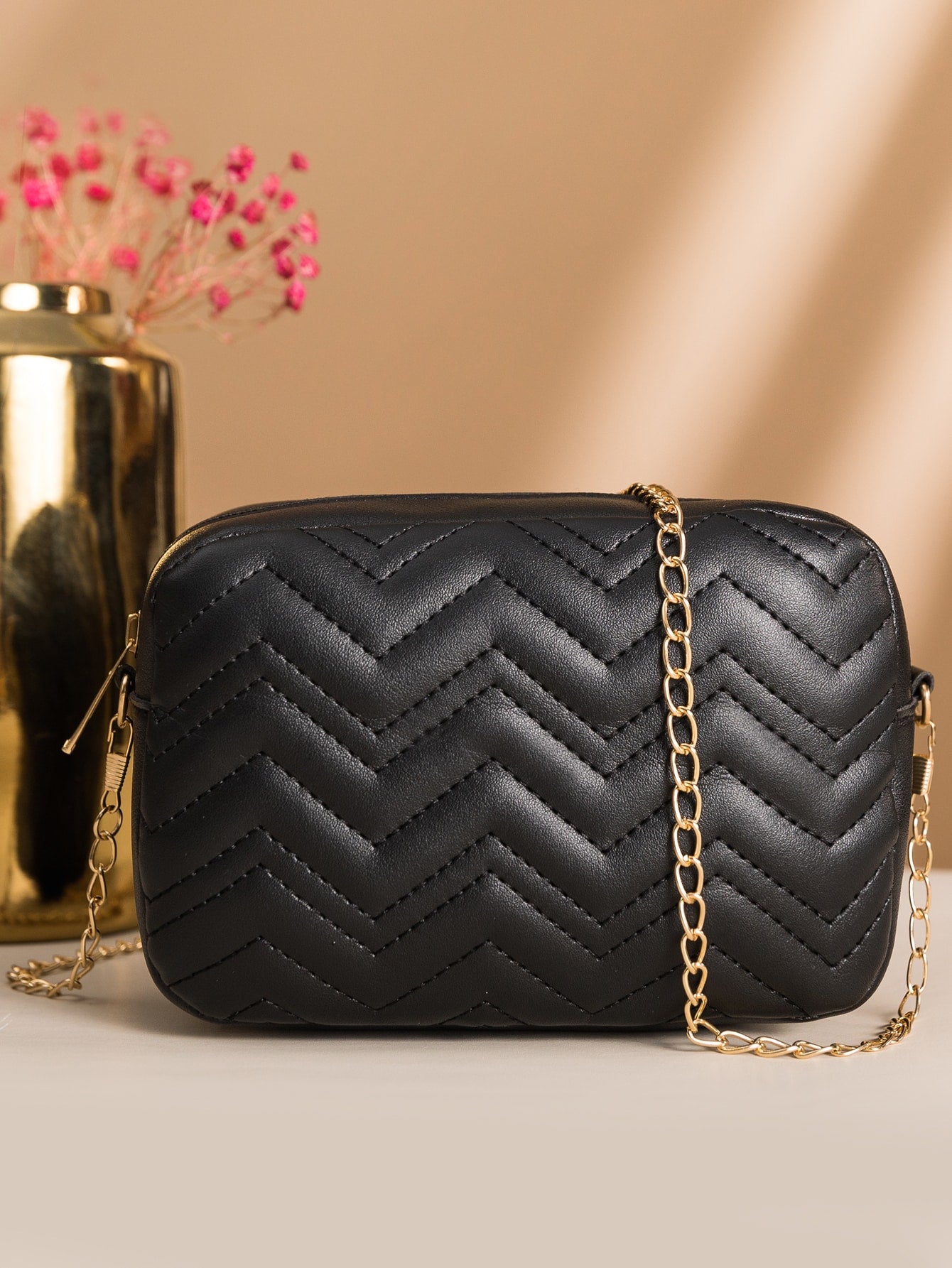 Minimalist Quilted Square Bag