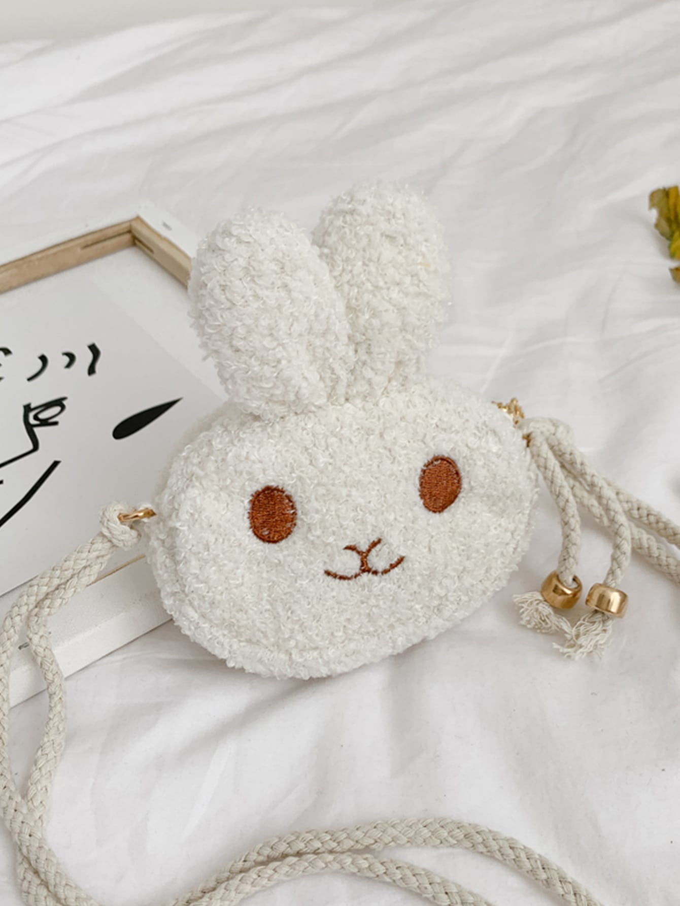 Girls Fuzzy Rabbit Design Novelty Bag