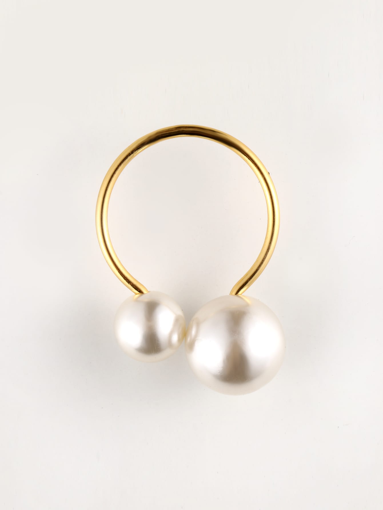 4pcs Pearl Decor Napkin Ring
