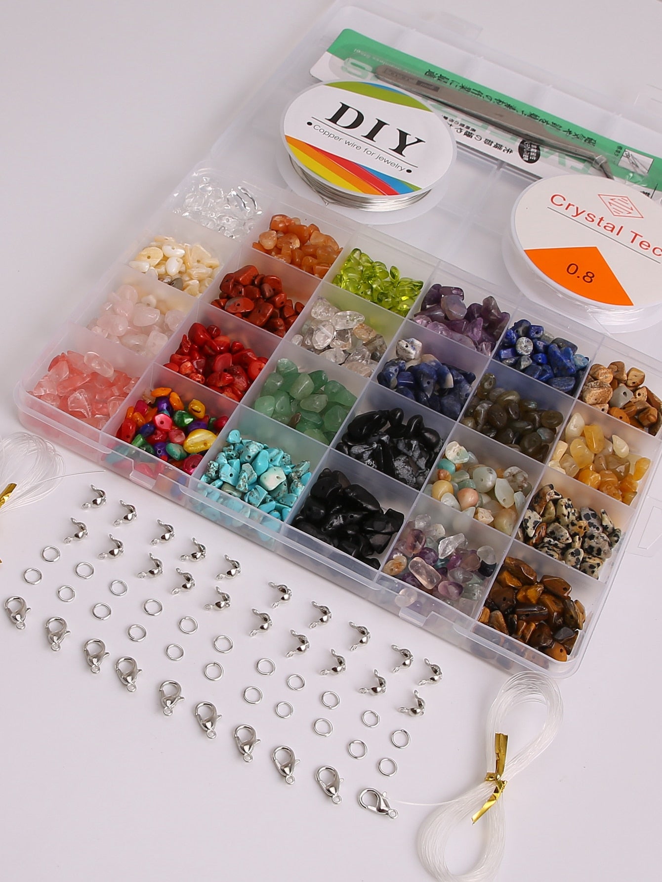 Natural Stone DIY Jewelry Accessory Set
