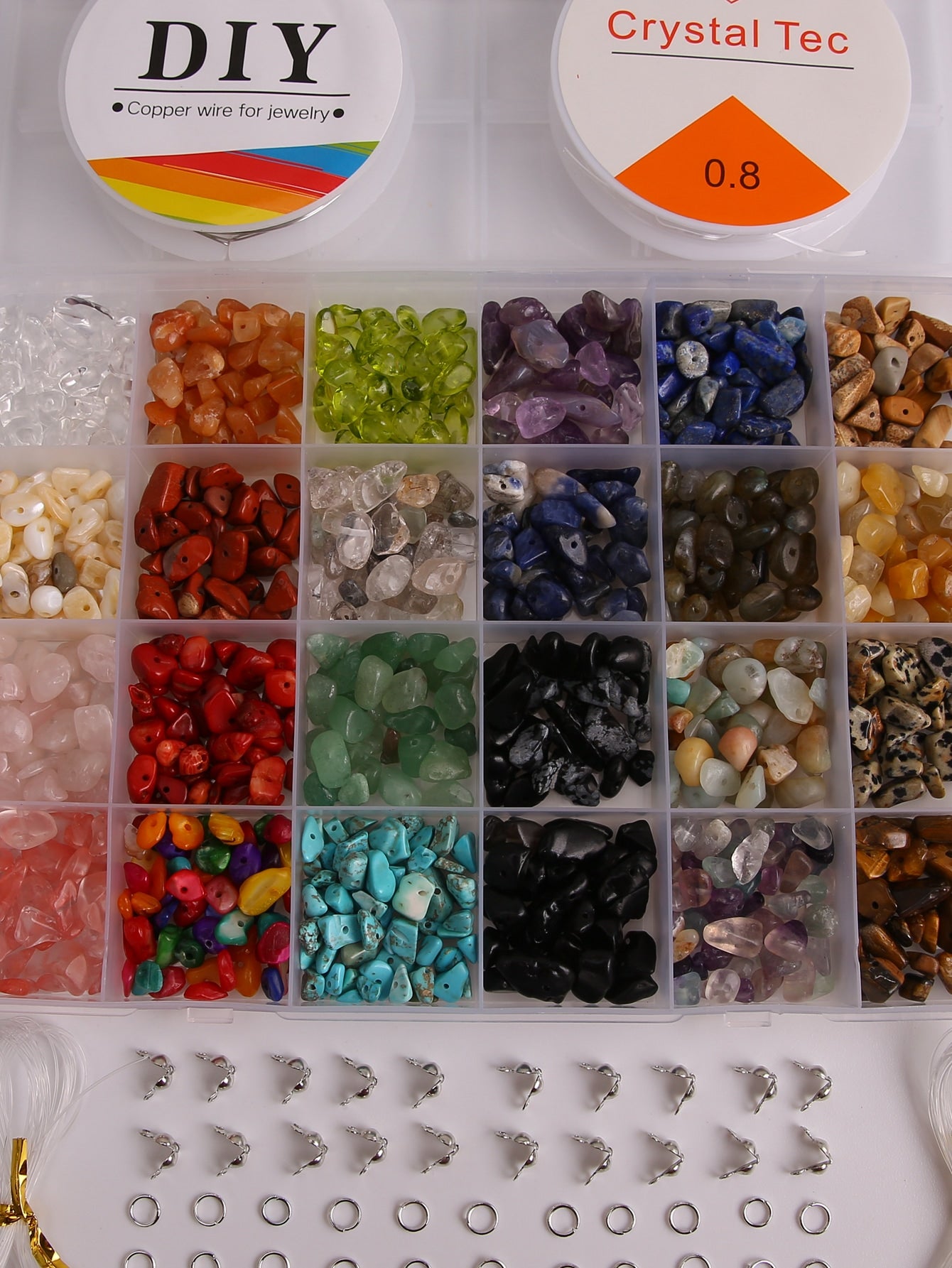 Natural Stone DIY Jewelry Accessory Set
