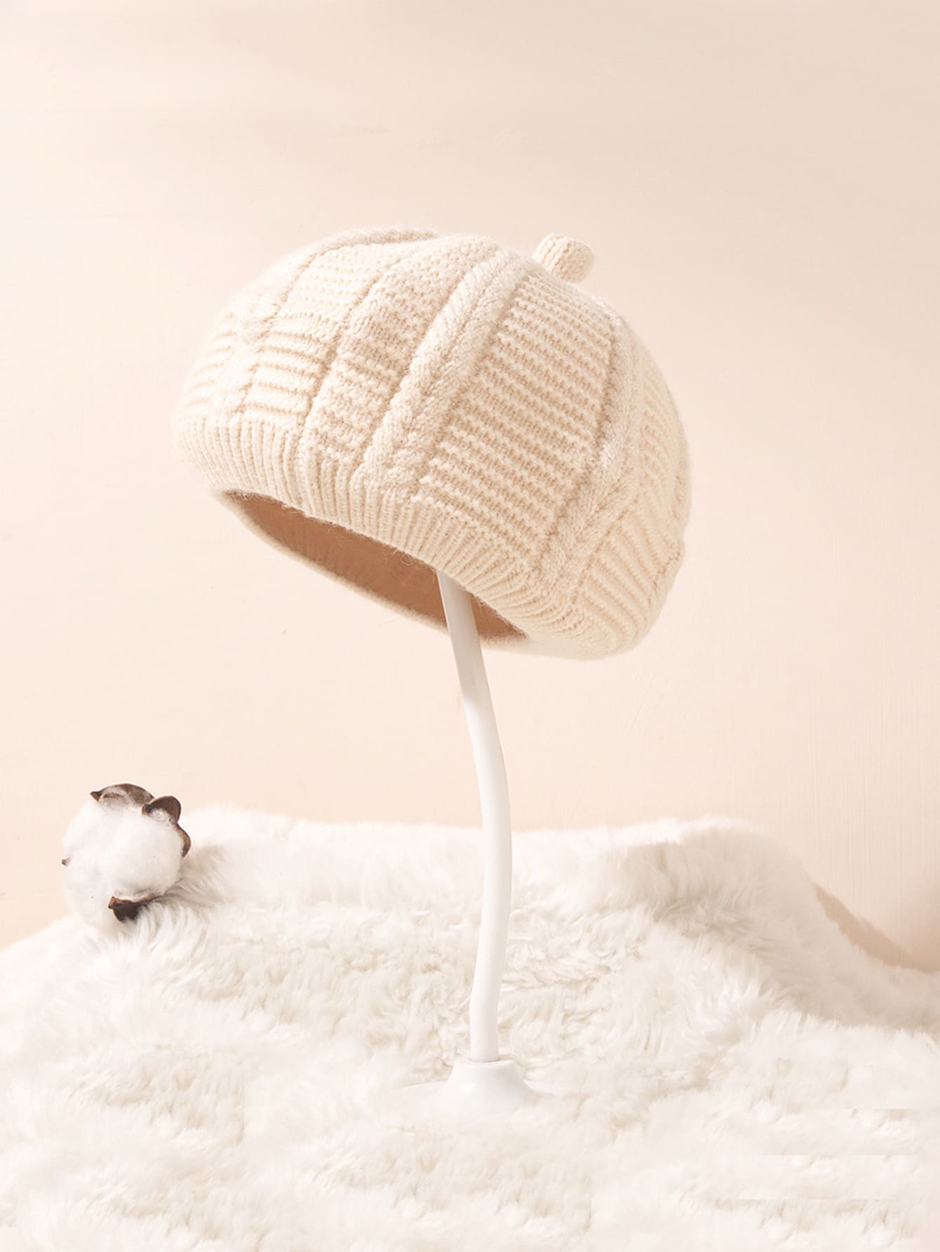 Toddler Girls Solid Knit Beret