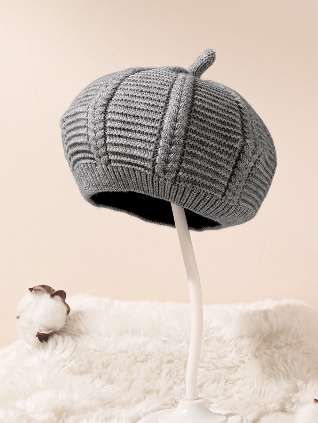 Toddler Girls Solid Knit Beret