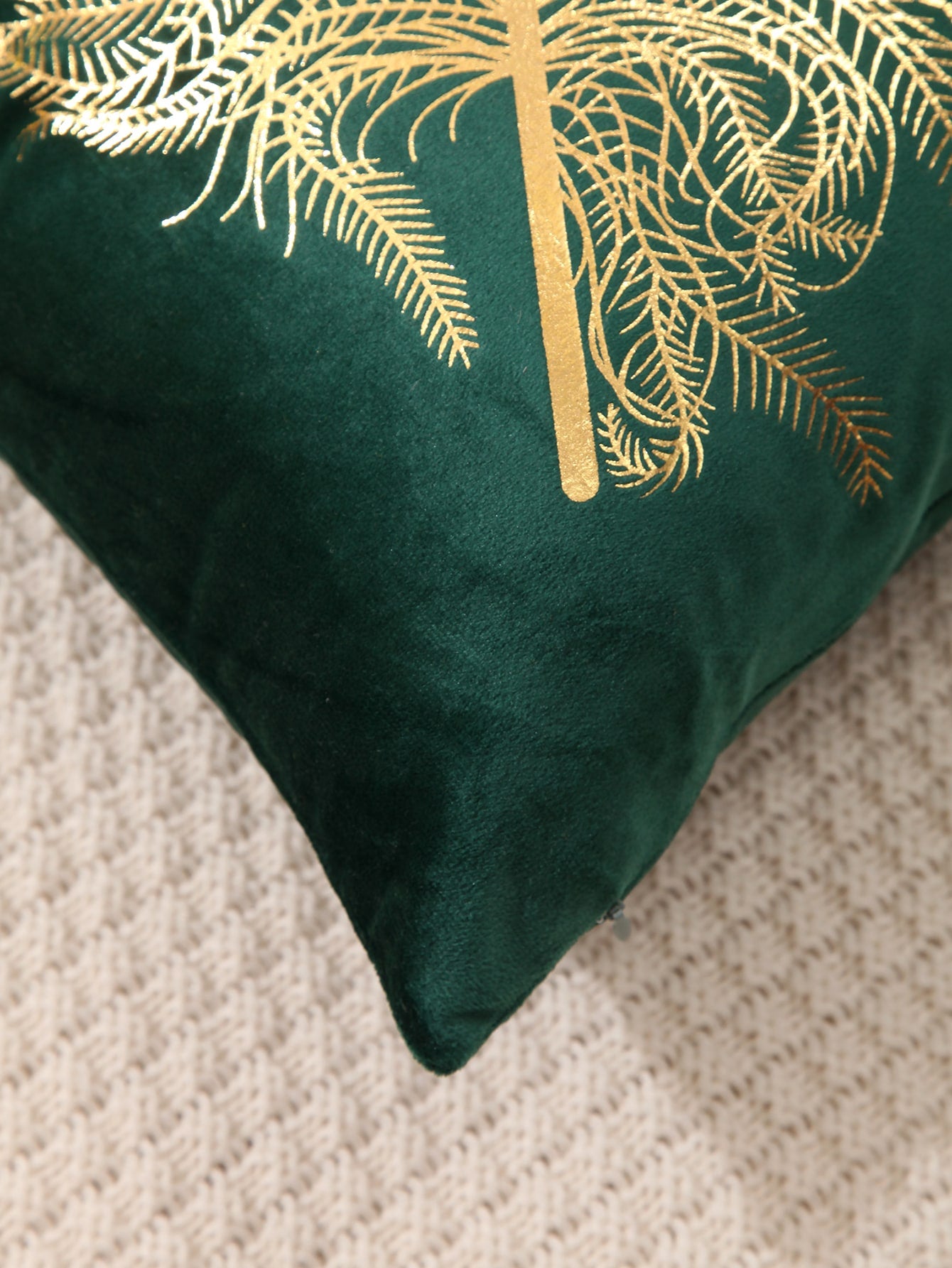 Metallic Gold Feather Cushion Cover Without Filler
