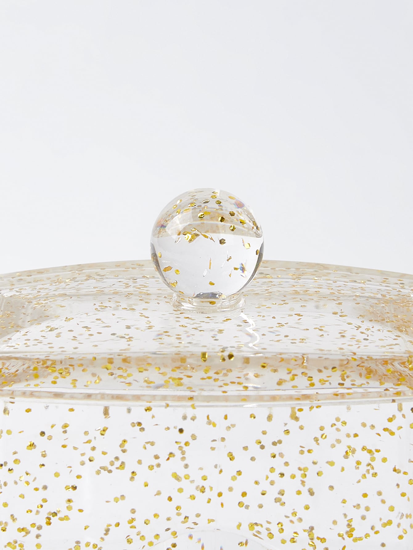 Cotton Swab Organizer Gold Glitter Holiday Gift