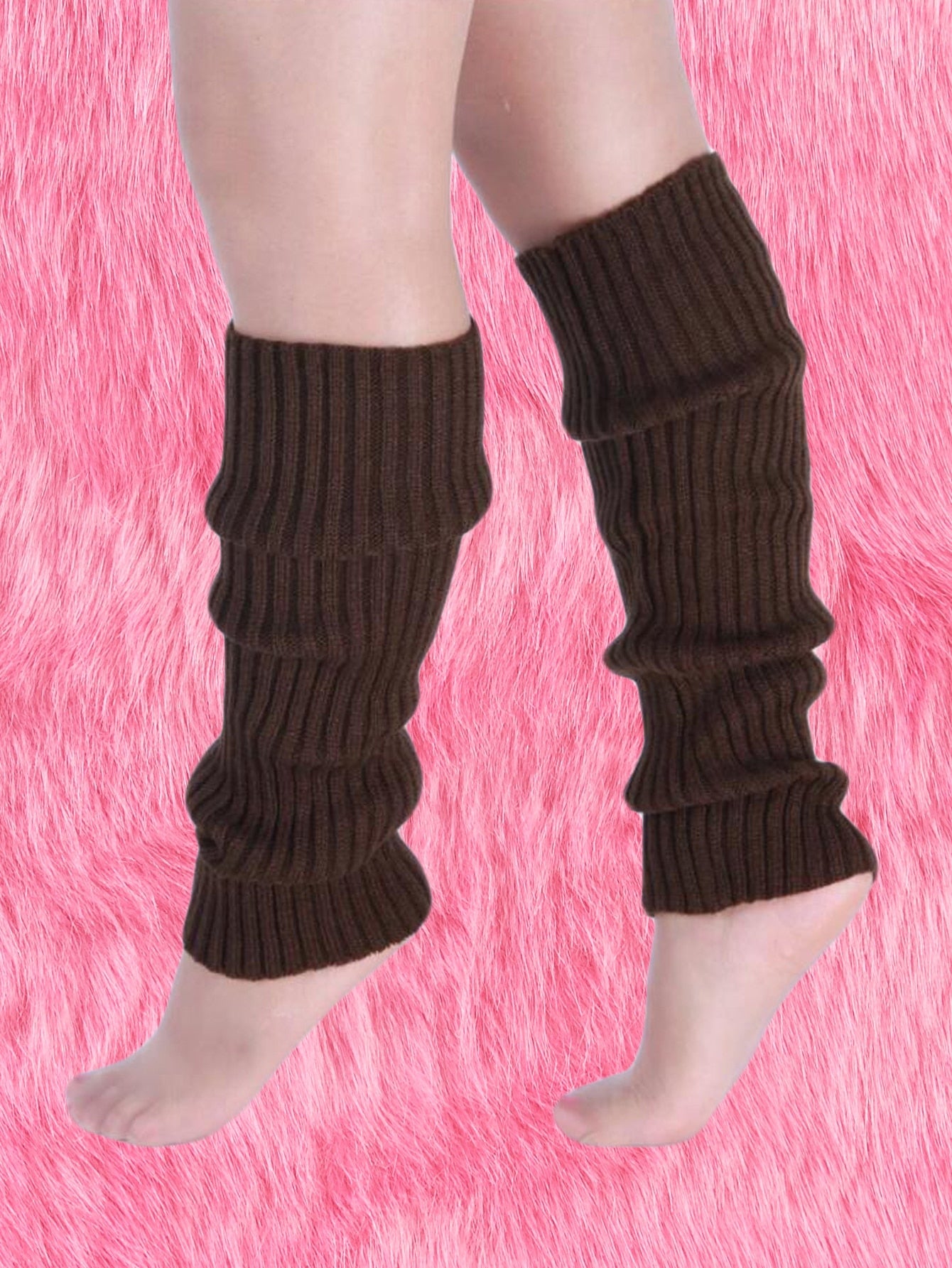 ROMWE Plain Knit Leg Warmer