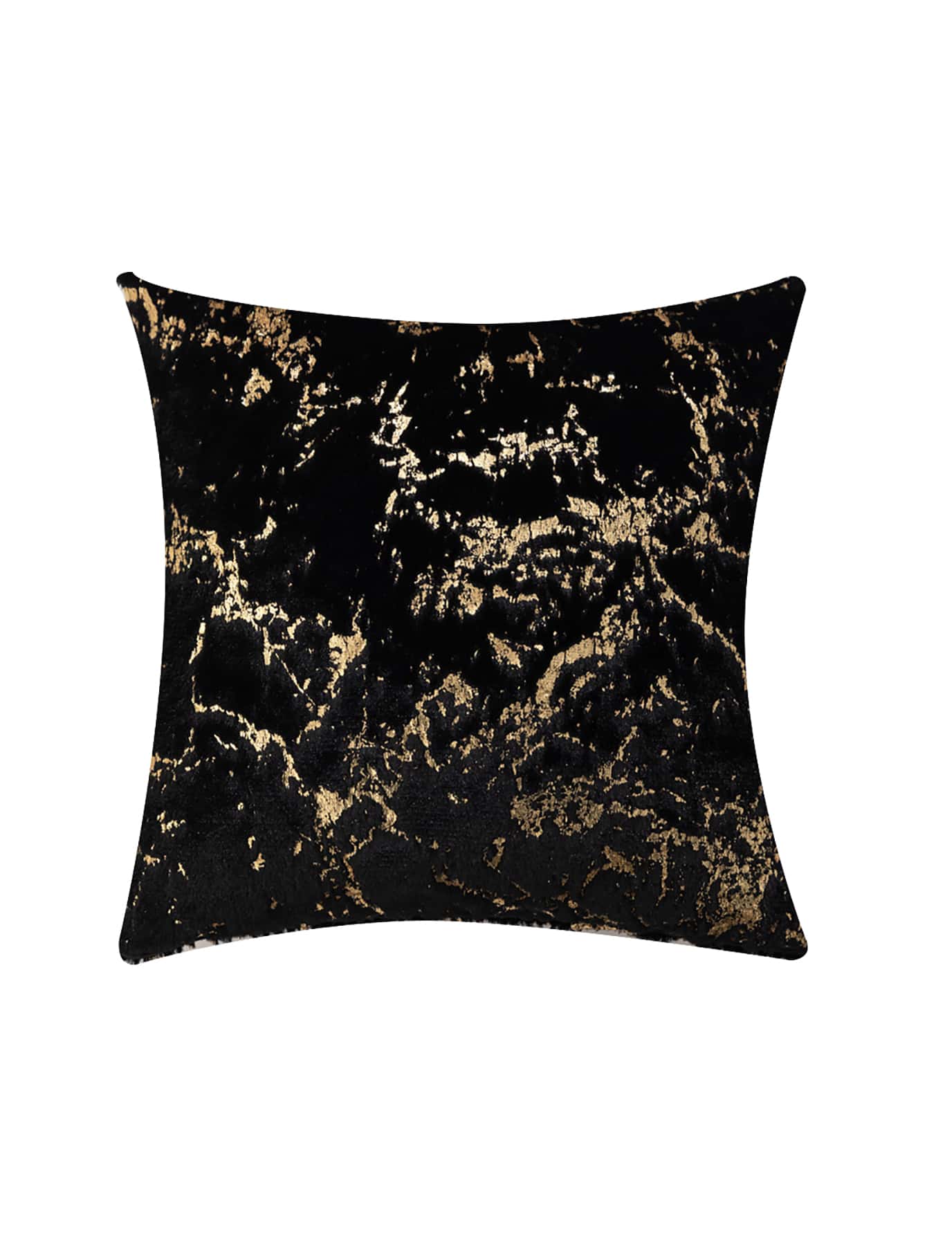 Metallic Pattern Plush Cushion Cover Without Filler