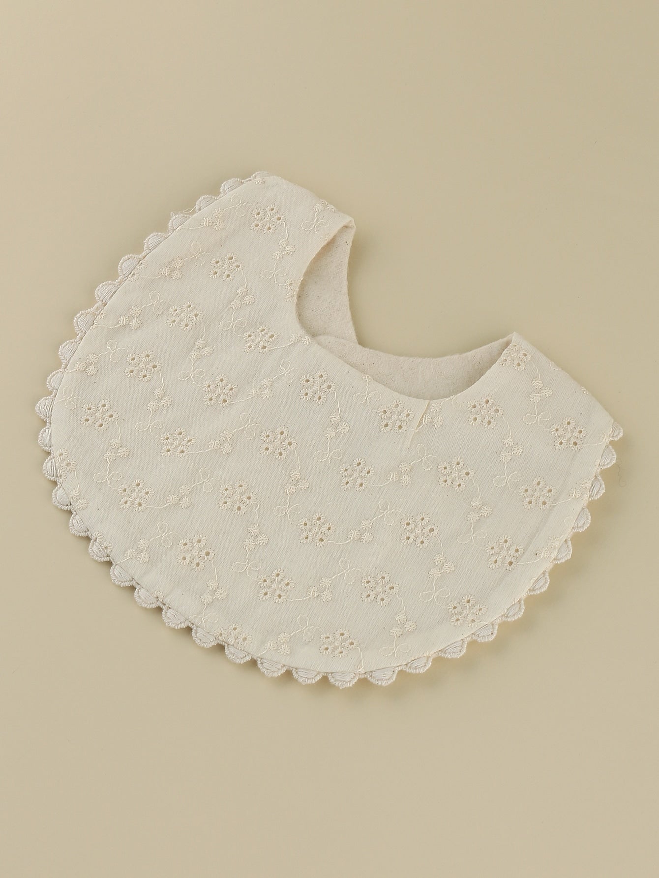 Baby Flower Embroidered Bib