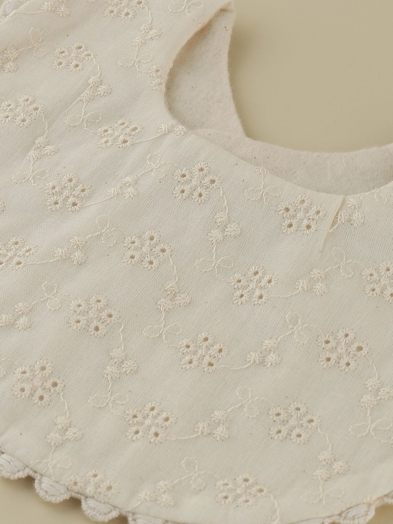 Baby Flower Embroidered Bib