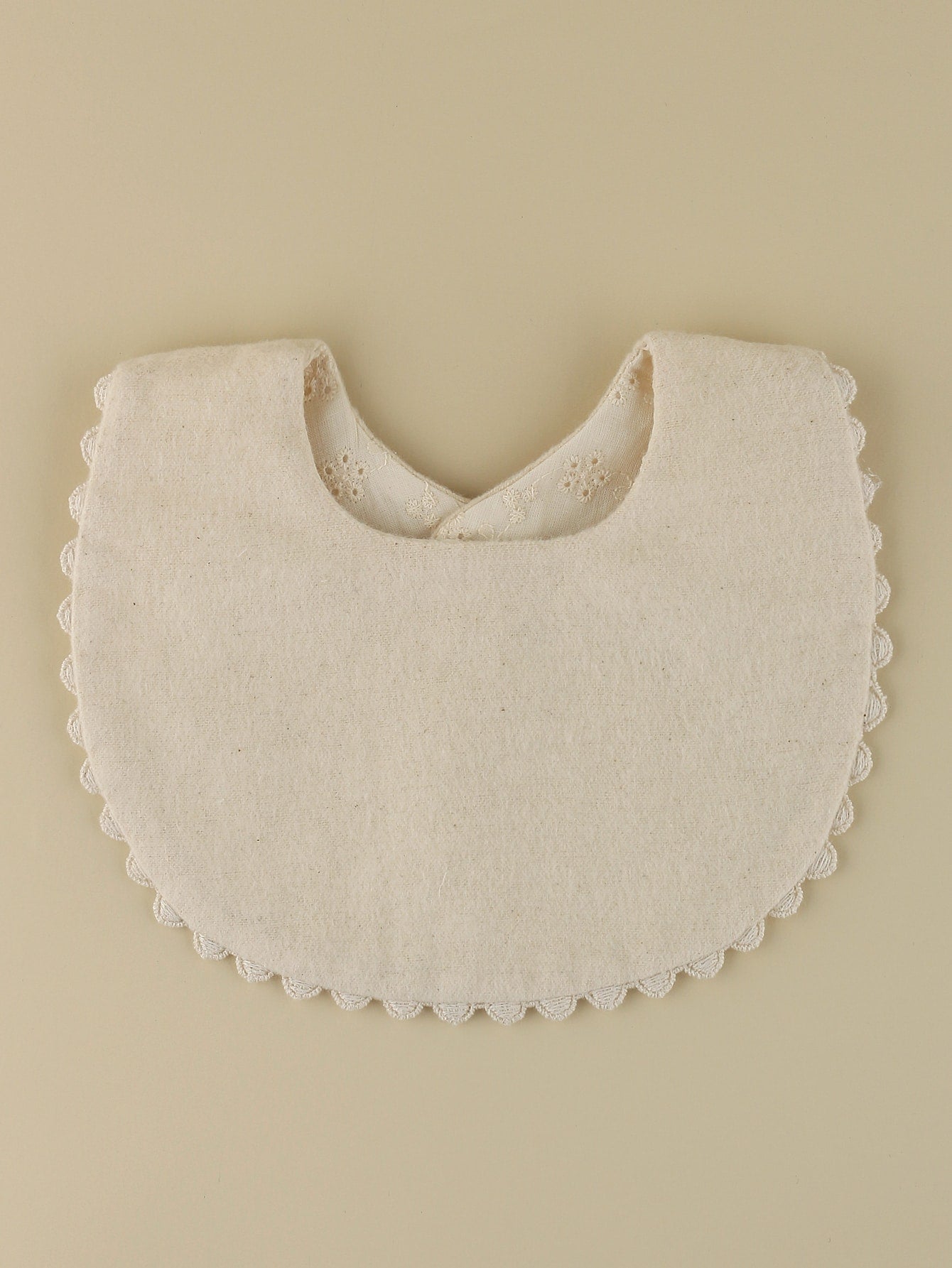 Baby Flower Embroidered Bib
