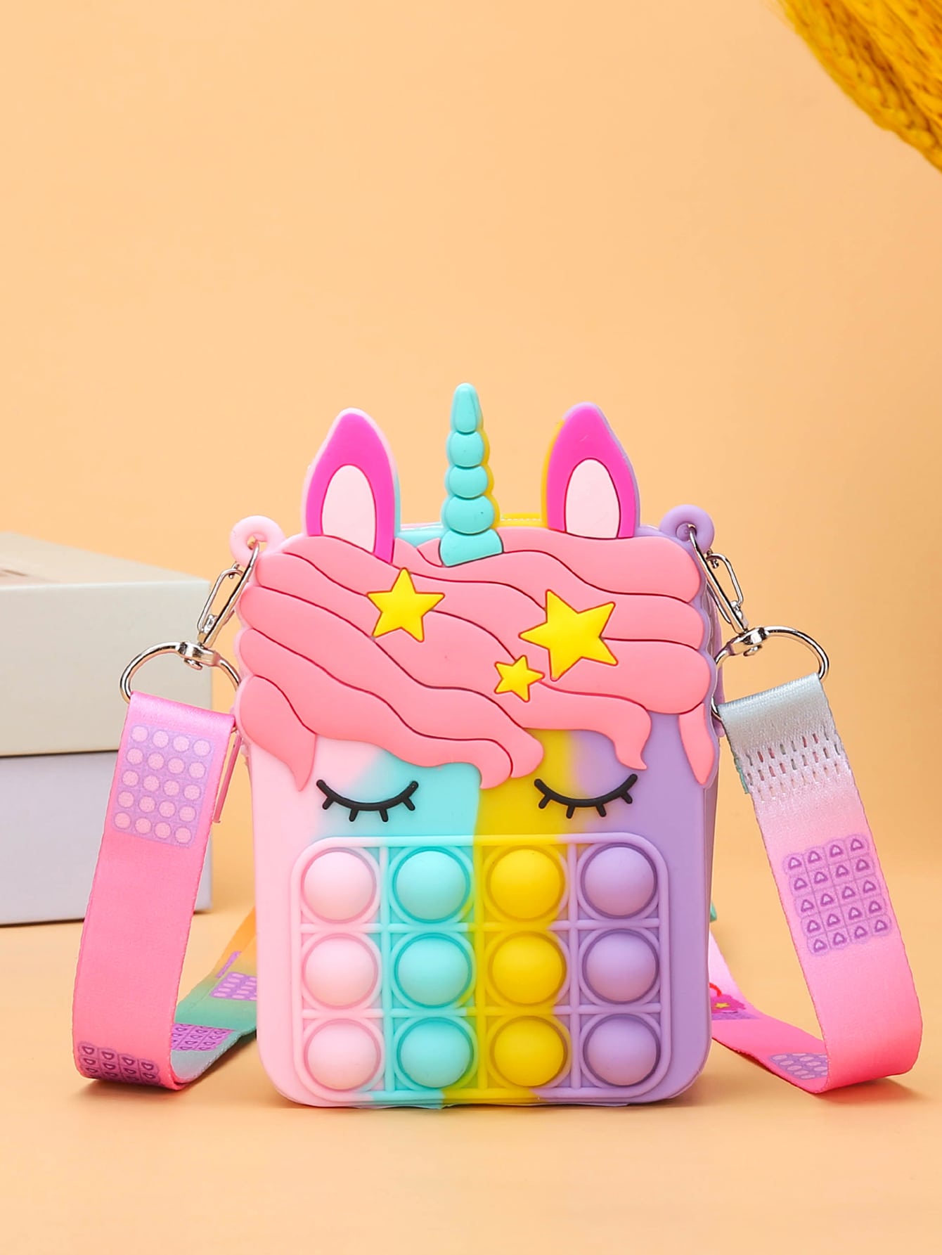 Girls Cartoon Design Pop It Novelty Bag
