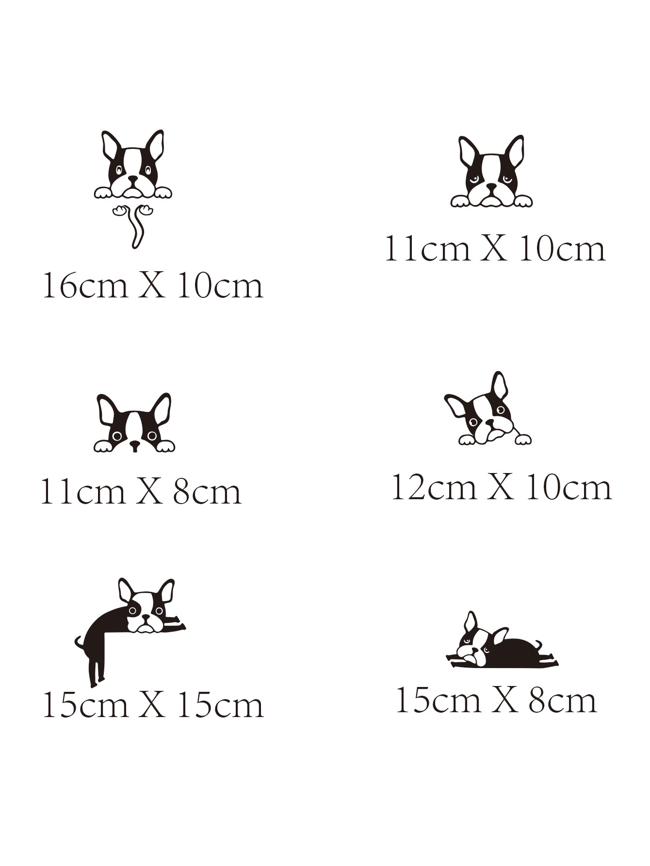 6pcs Dog Print Switch Outlet Wall Sticker