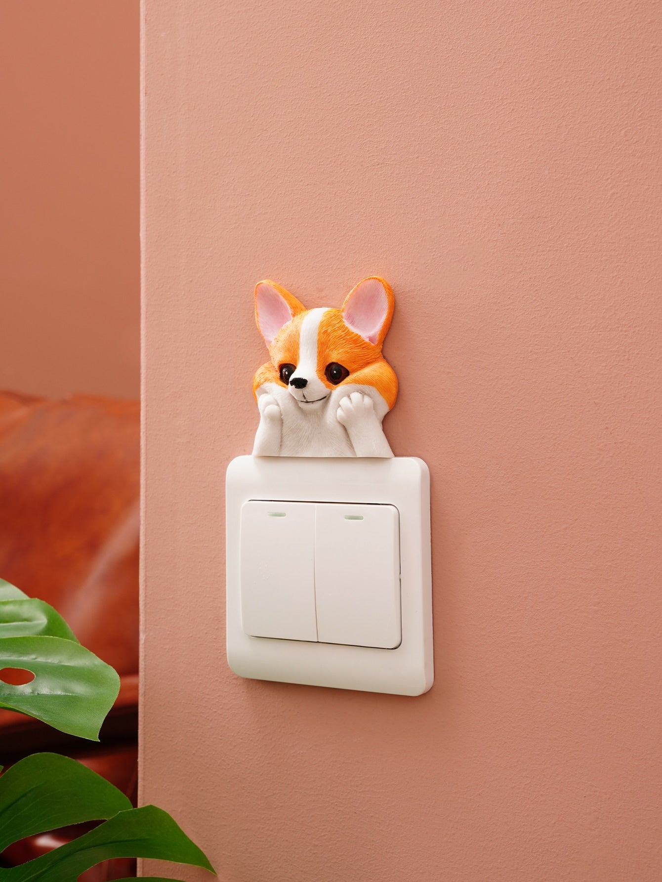Dog Design Switch Outlet Wall Sticker