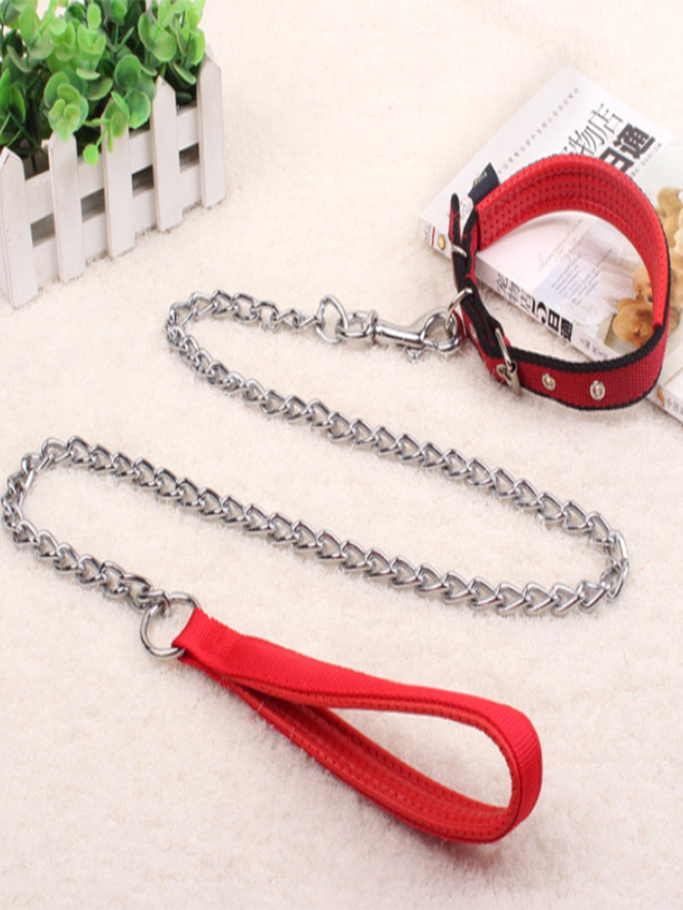2pcs Nylon Pet Collar Leash Set