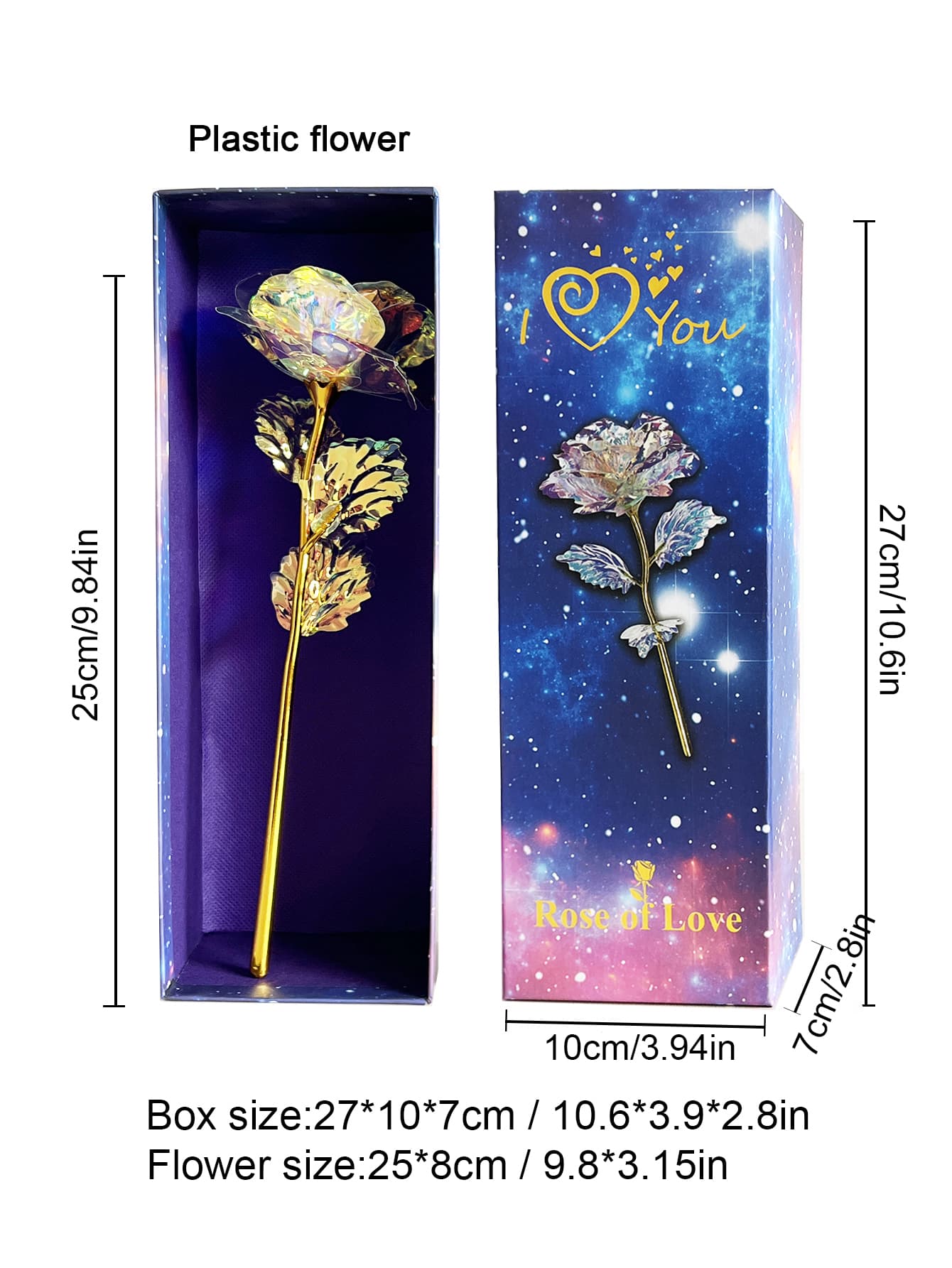 1pc Artificial Rose With Gift Box