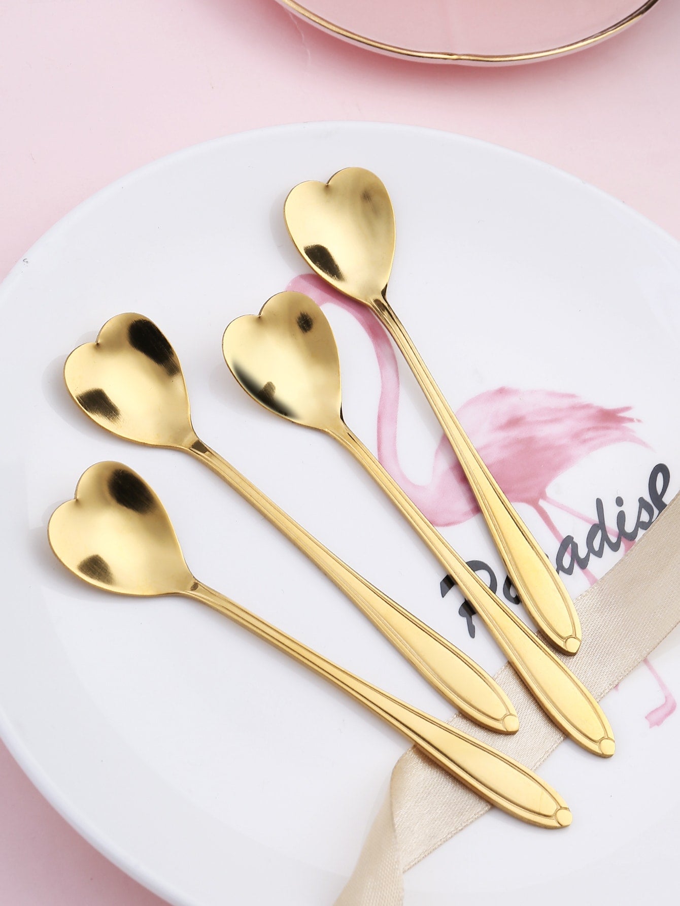 4pcs Heart Design Spoon