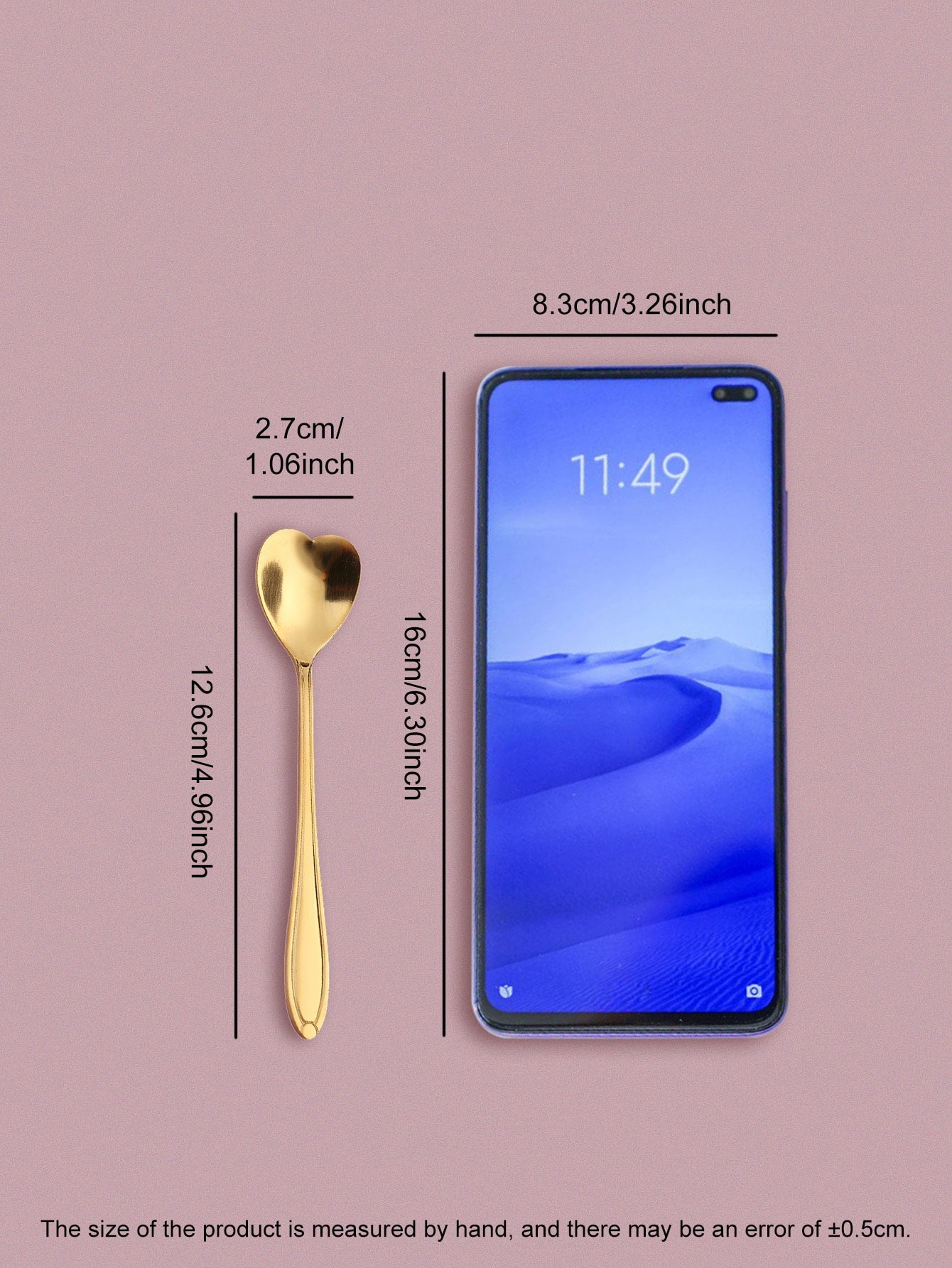 4pcs Heart Design Spoon
