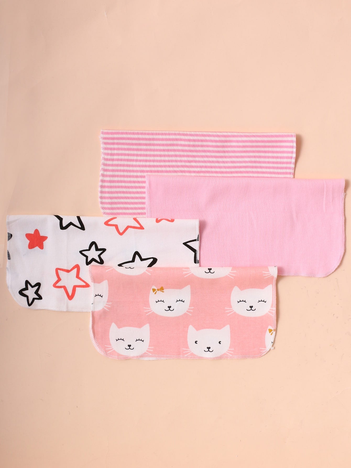 4pcs Baby Wipe Mouth Feeding Handkerchief