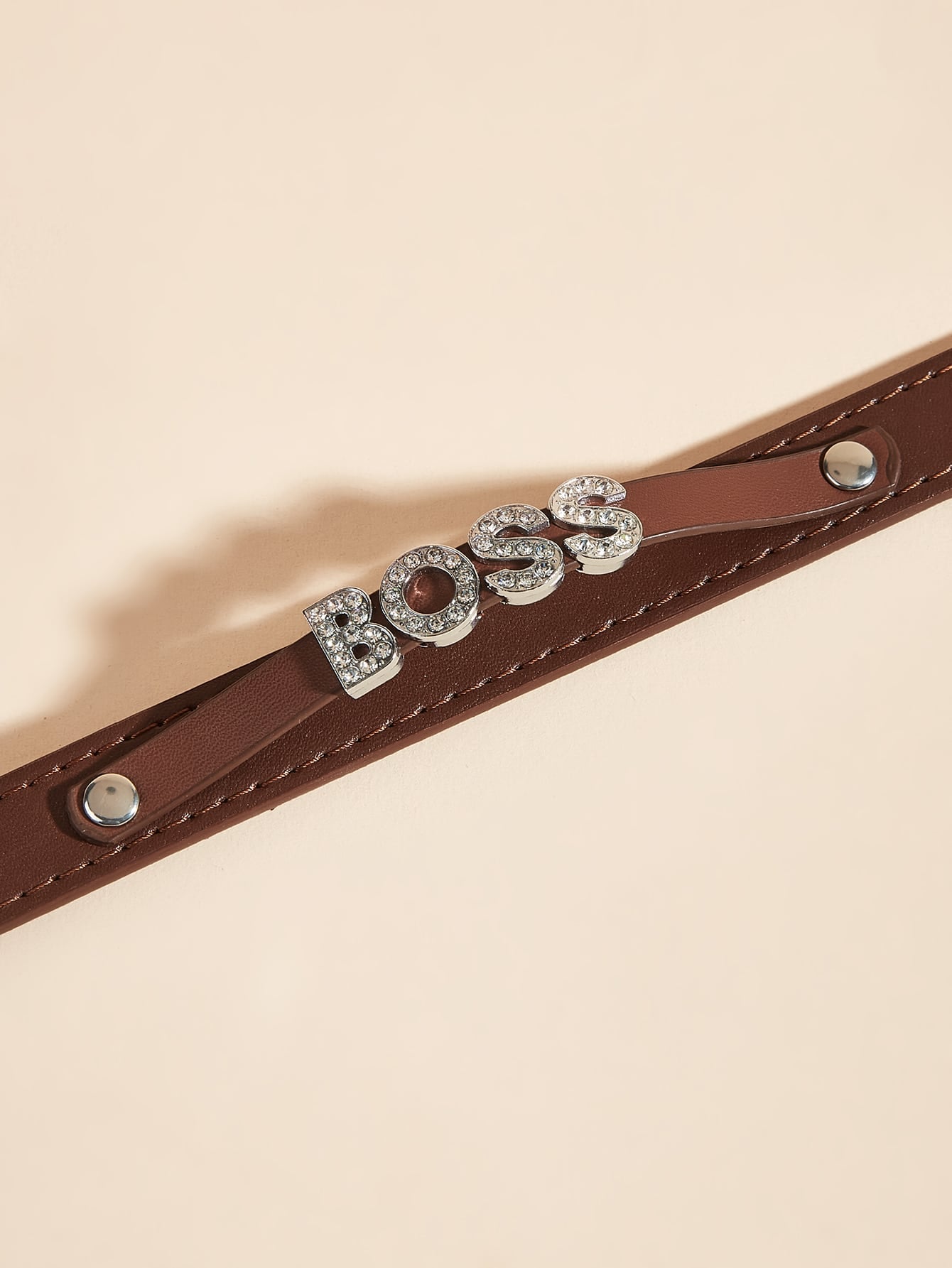 1pc Rhinestone Decor Pet Collar