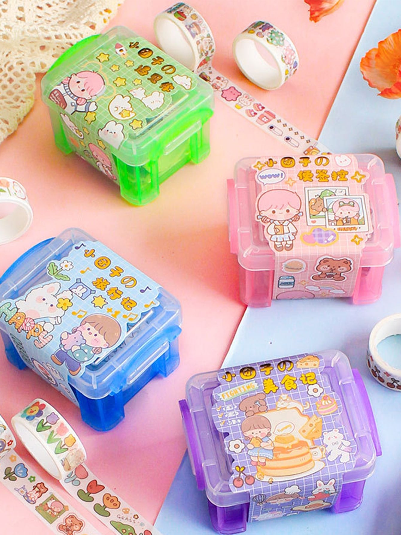 1set Cartoon Graphic Random Sticker