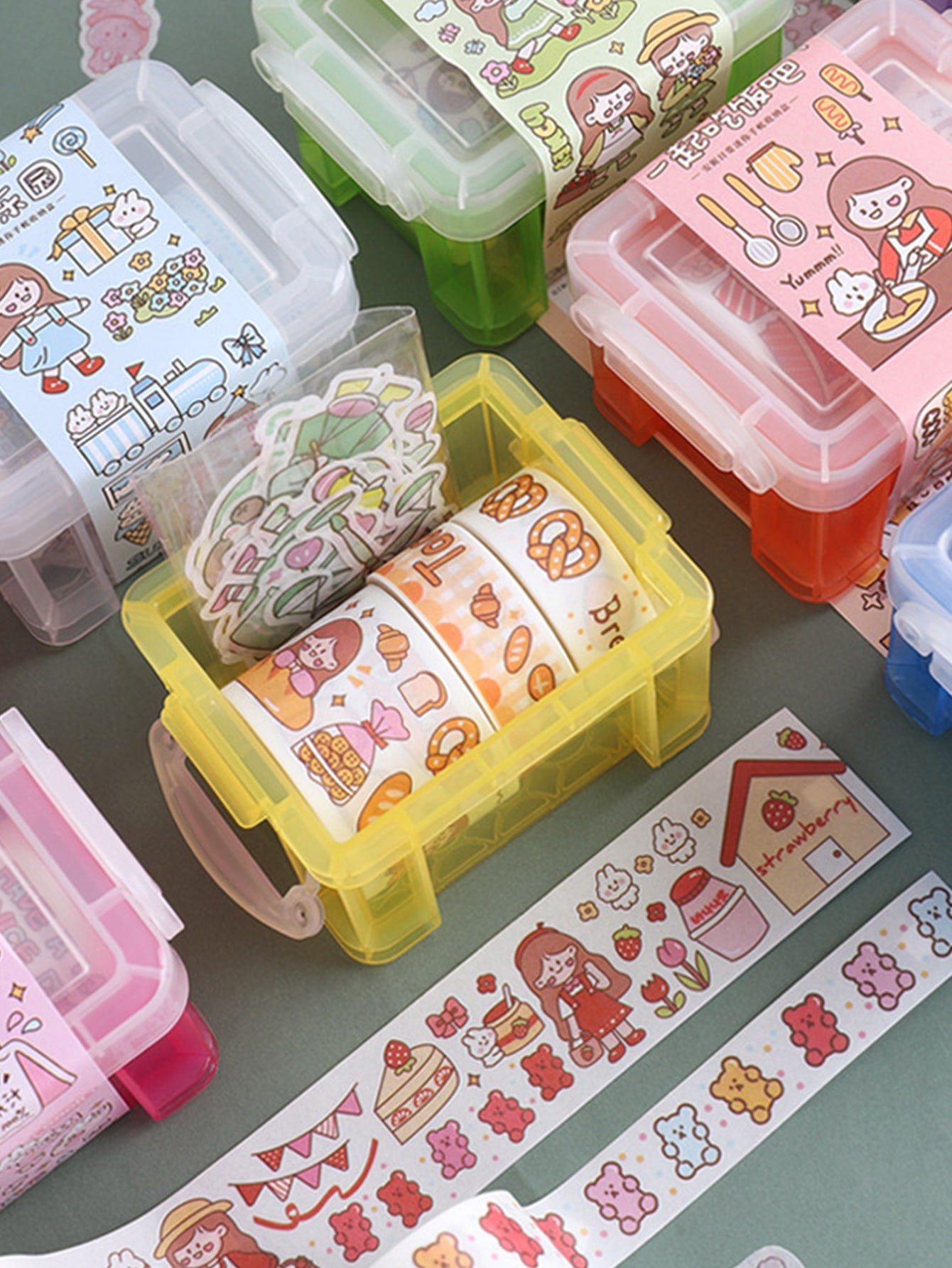 1set Cartoon Graphic Random Sticker