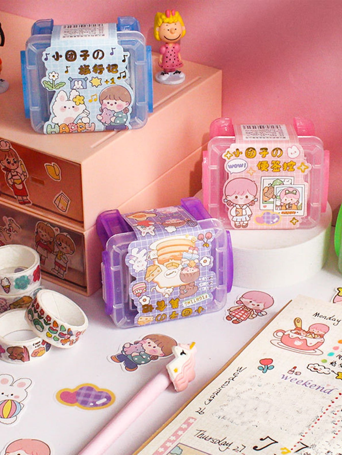 1set Cartoon Graphic Random Sticker