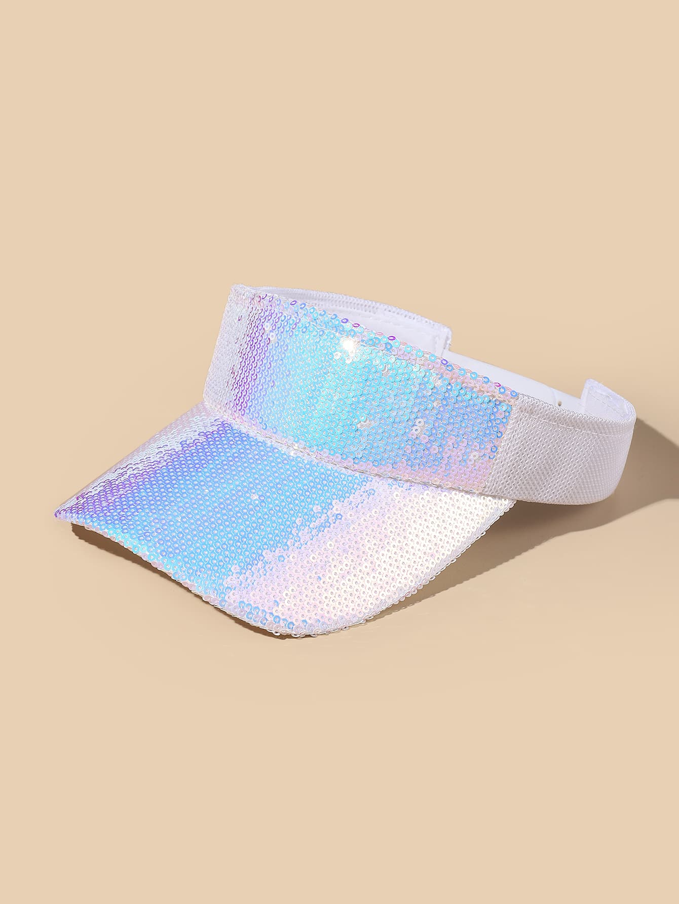 Sequin Decor Visor Hat