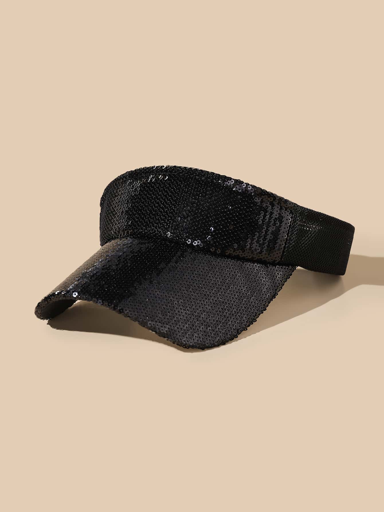 Sequin Decor Visor Hat