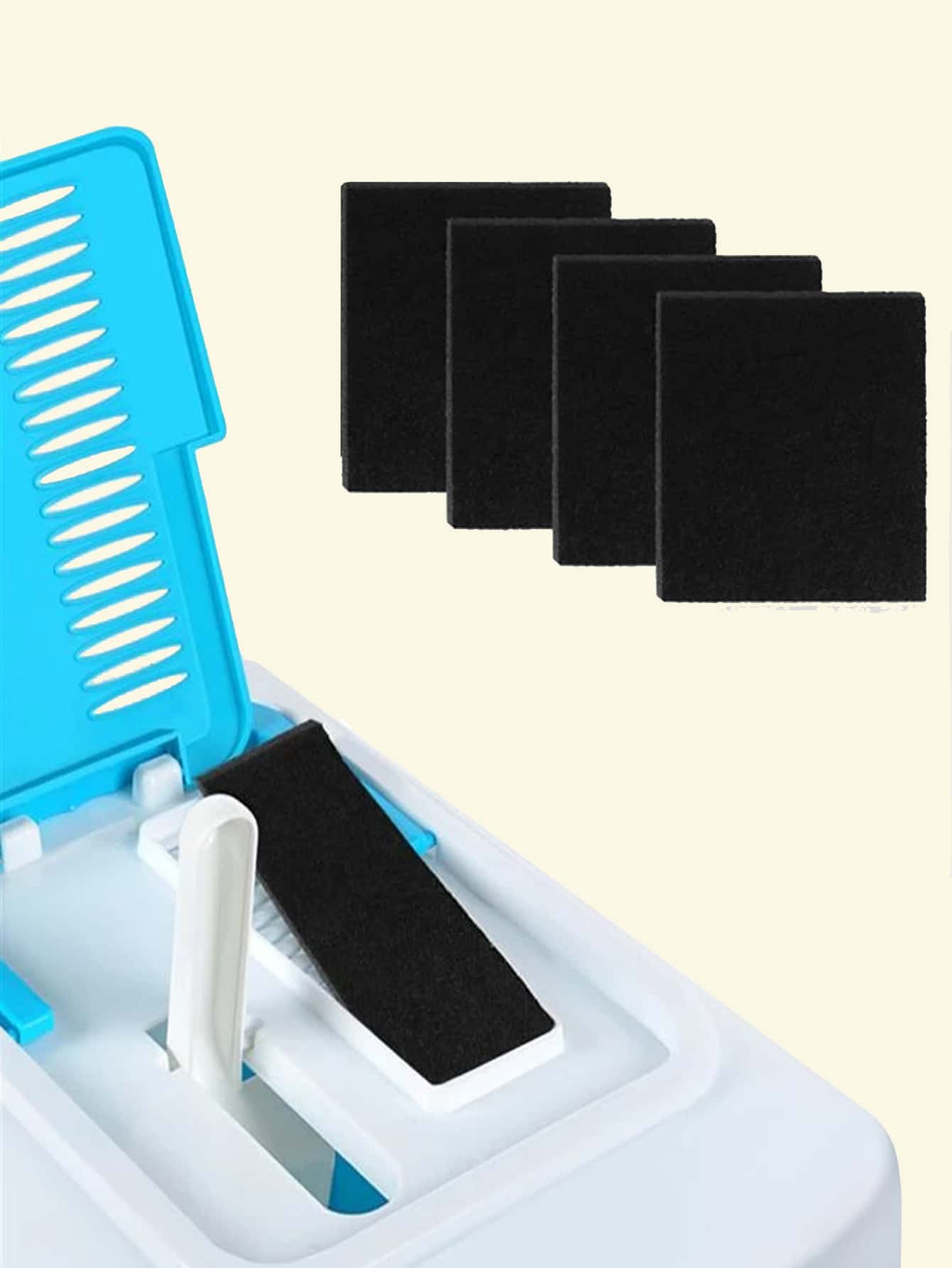 4pcs Cat Litter Box Deodorizing Filter Mat