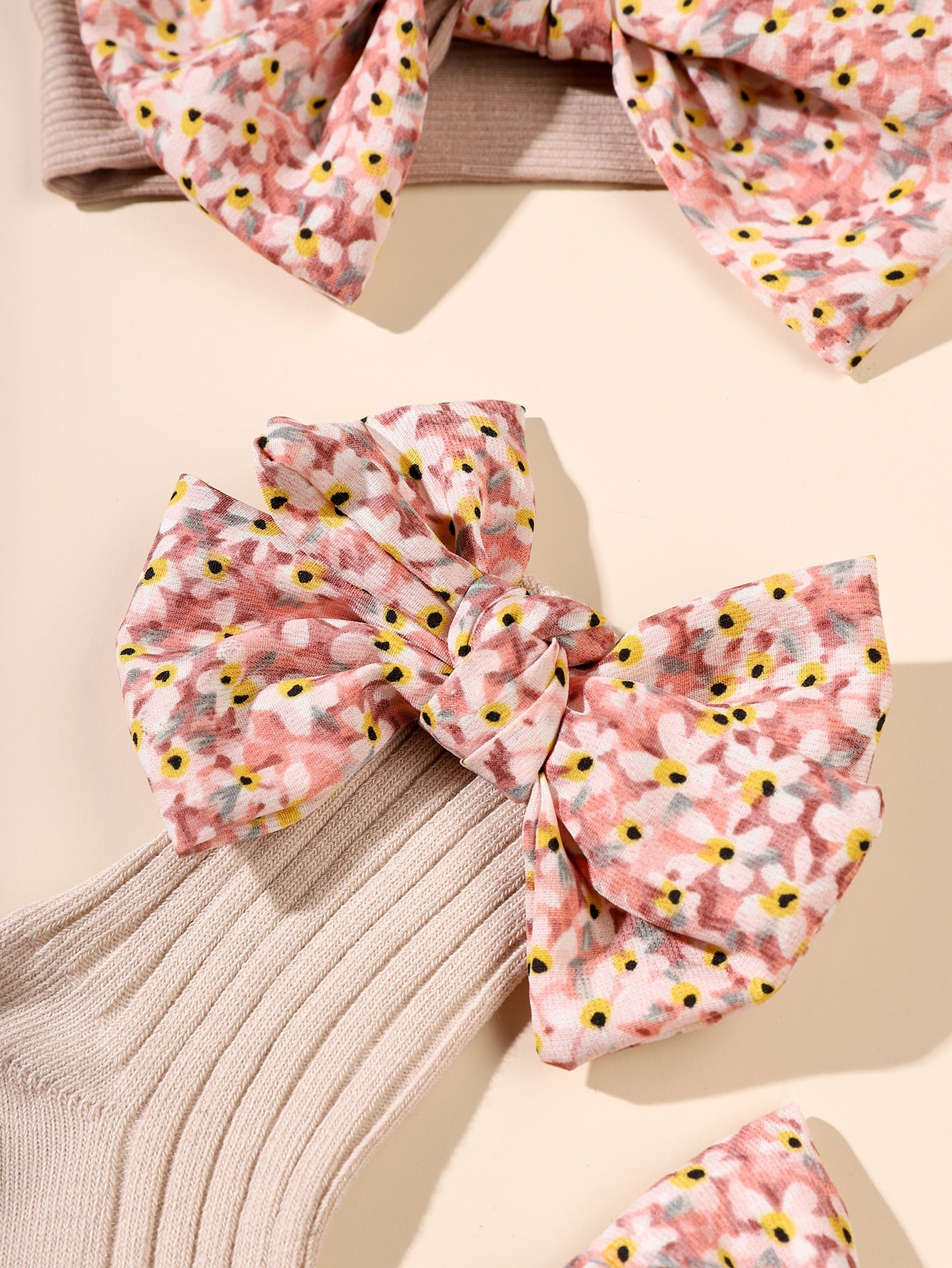 Baby Bow Decor Hair Band Socks